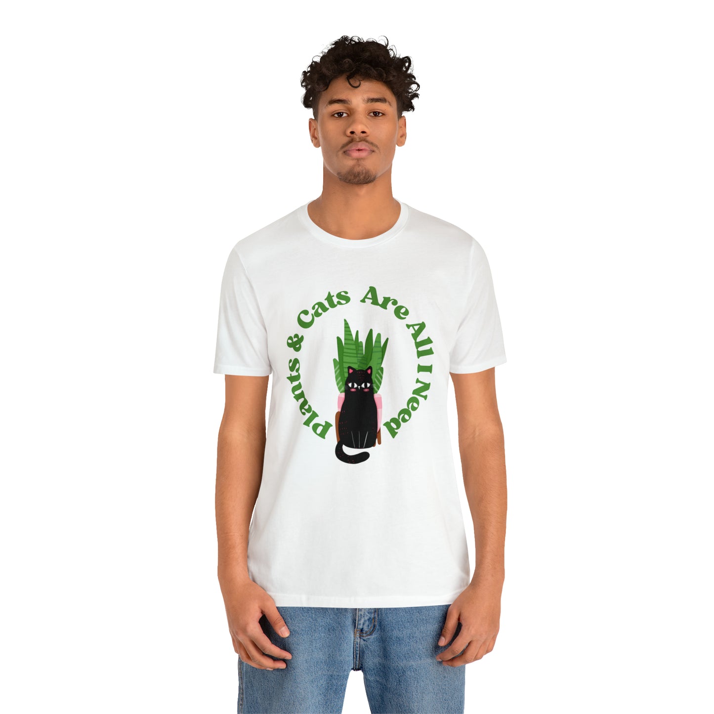 Plants & Cats Are All I Need Unisex Jersey Tee