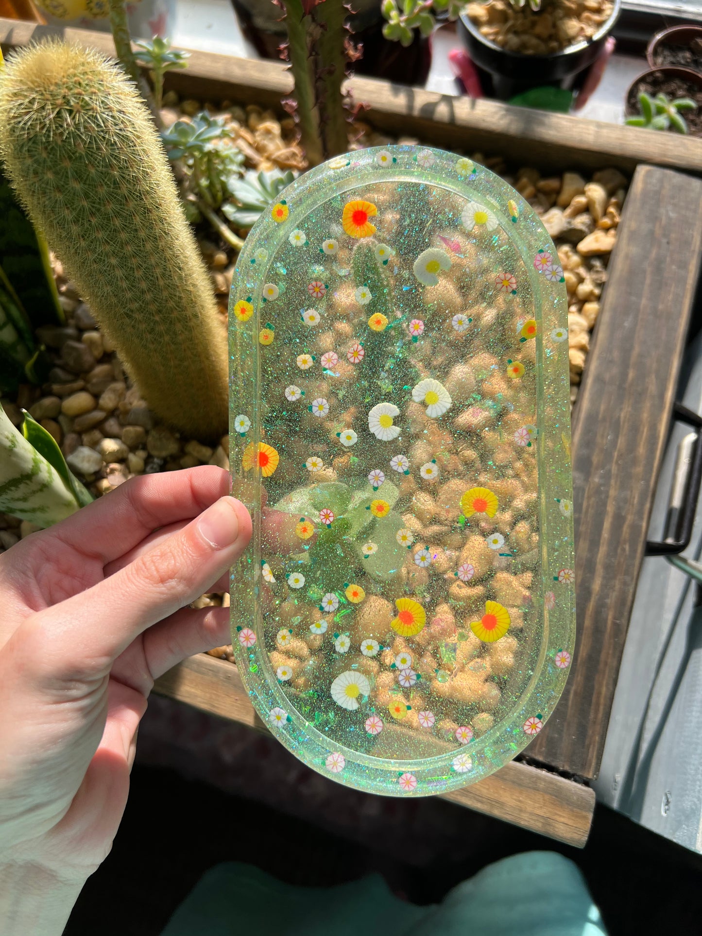 Handmade wildflower trinket dish