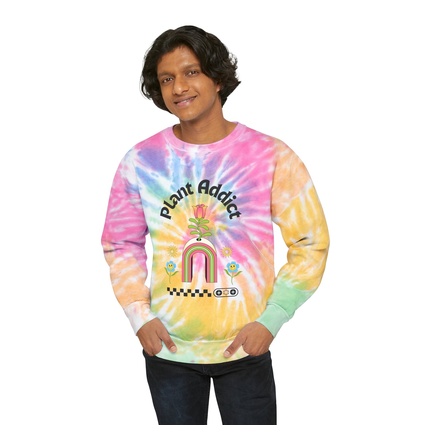 Plant Addict Tie-Dye Crewneck