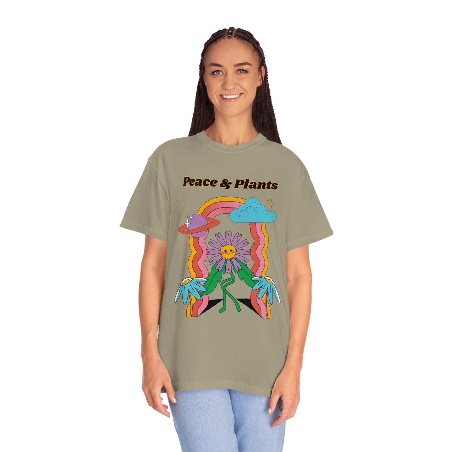 Peace & Plants Garment-Dyed T-shirt