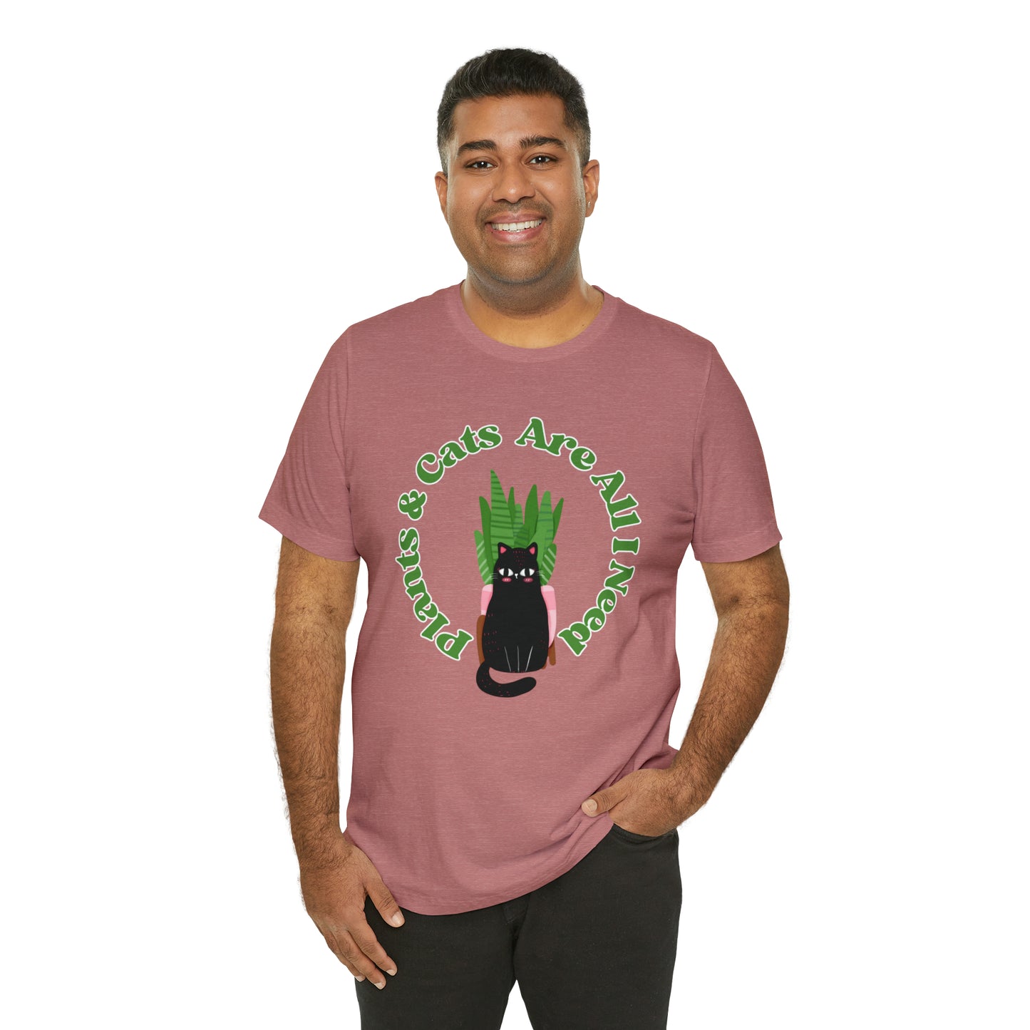 Plants & Cats Are All I Need Unisex Jersey Tee