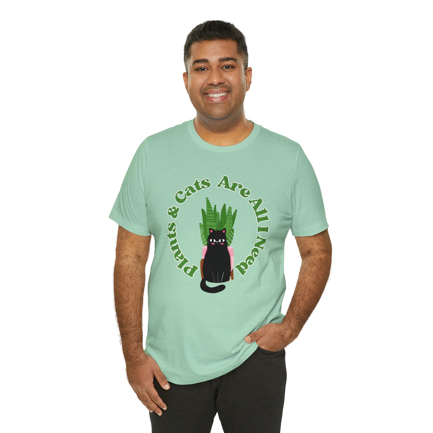 Plants & Cats Are All I Need Unisex Jersey Tee