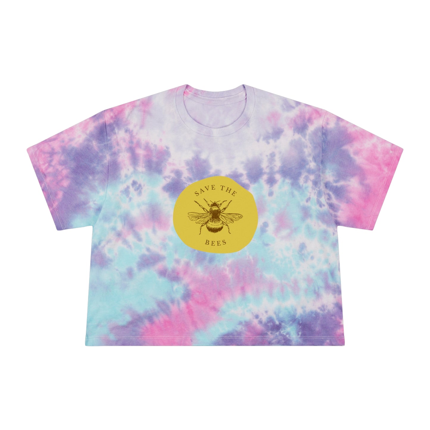 Save The Bees Women's Tie-Dye Crop Tee