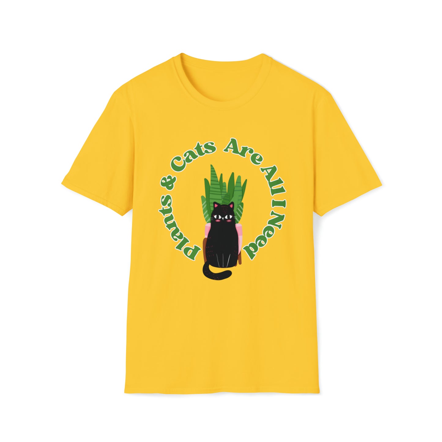 Plants & Cats Are All I Need Unisex Softstyle T-Shirt