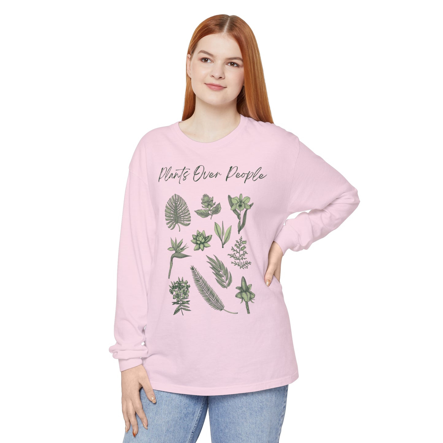 Plants Over People Unisex Garment-dyed Long Sleeve