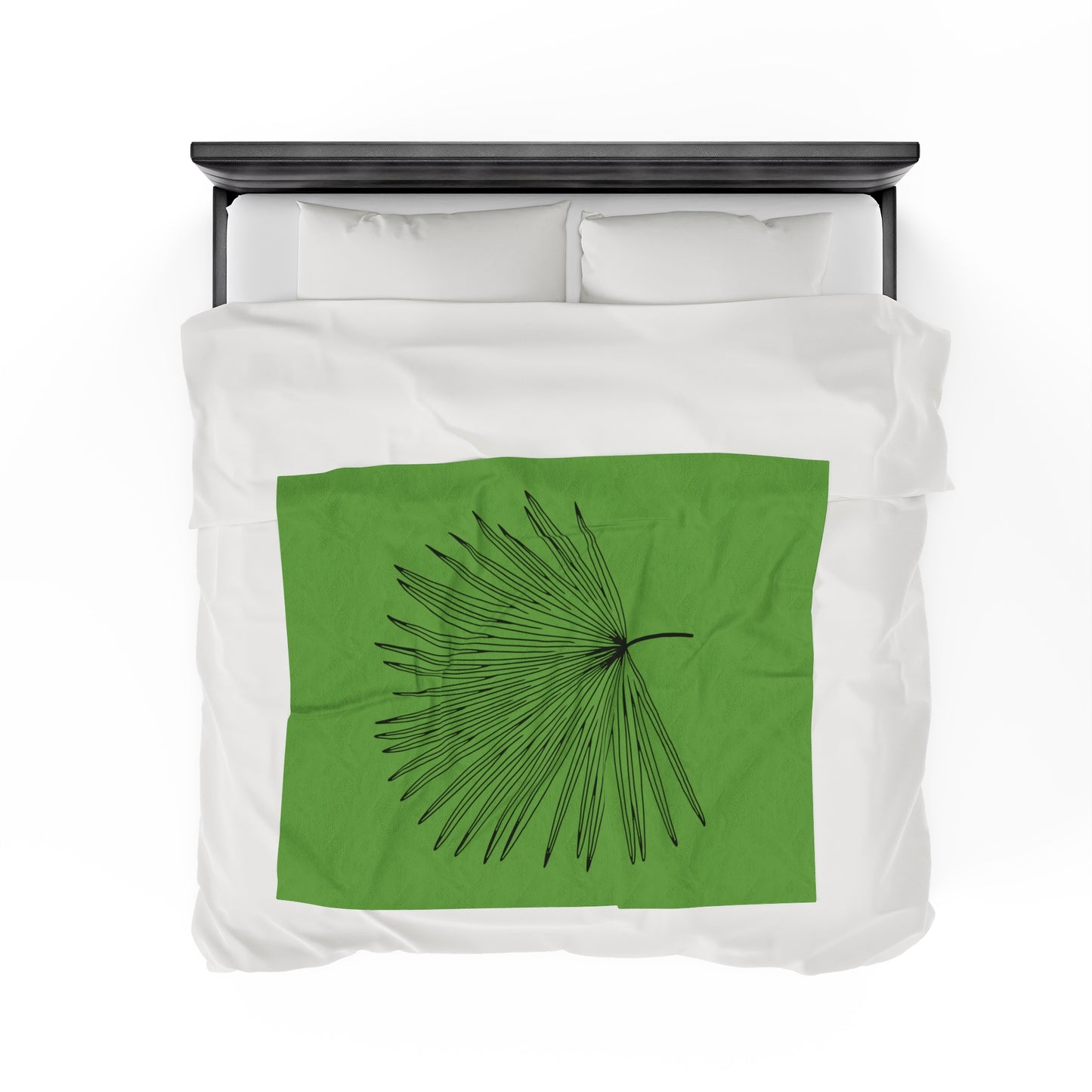 Palm Leaf Velveteen Plush Blanket
