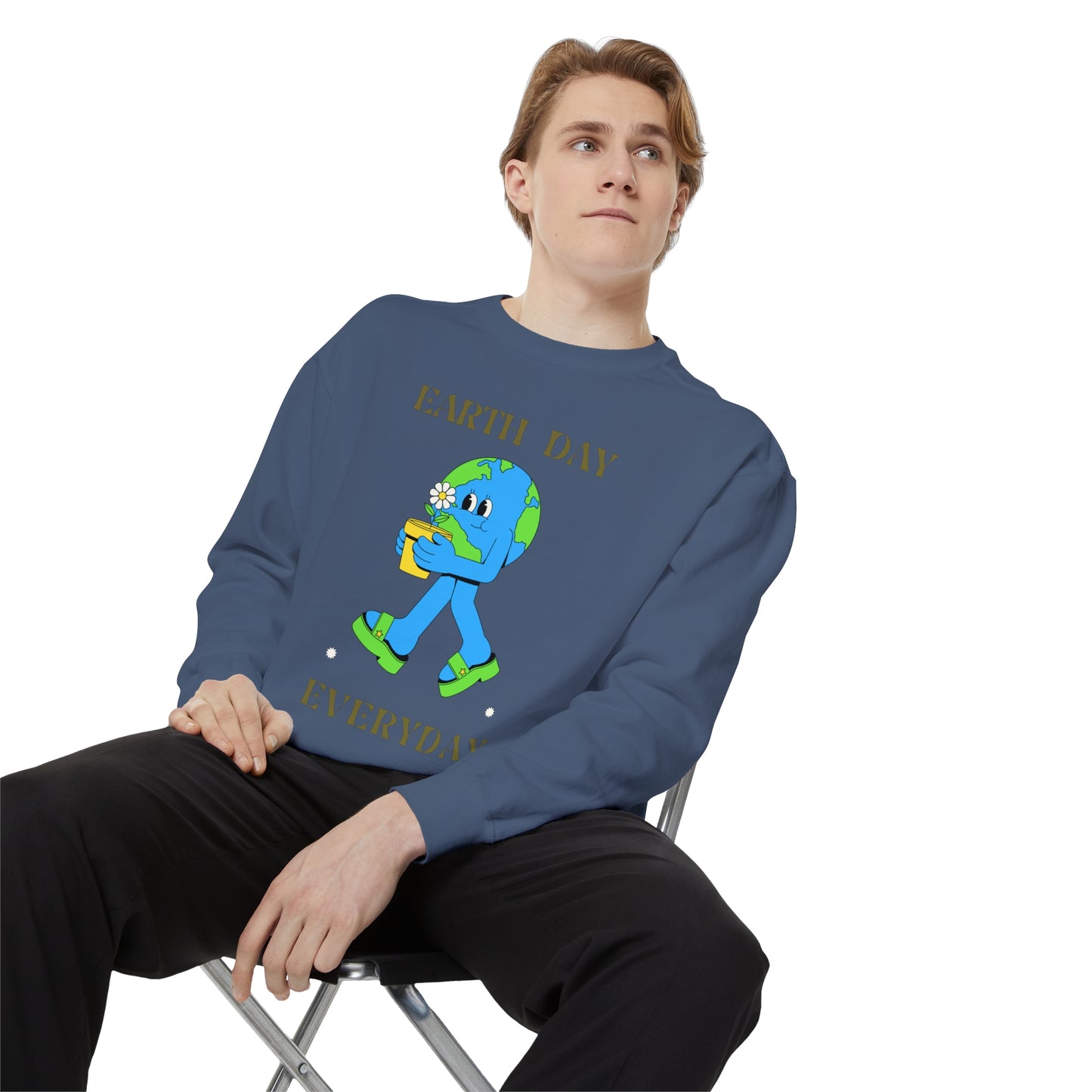 Earth Day Everyday Unisex Garment-Dyed Sweatshirt