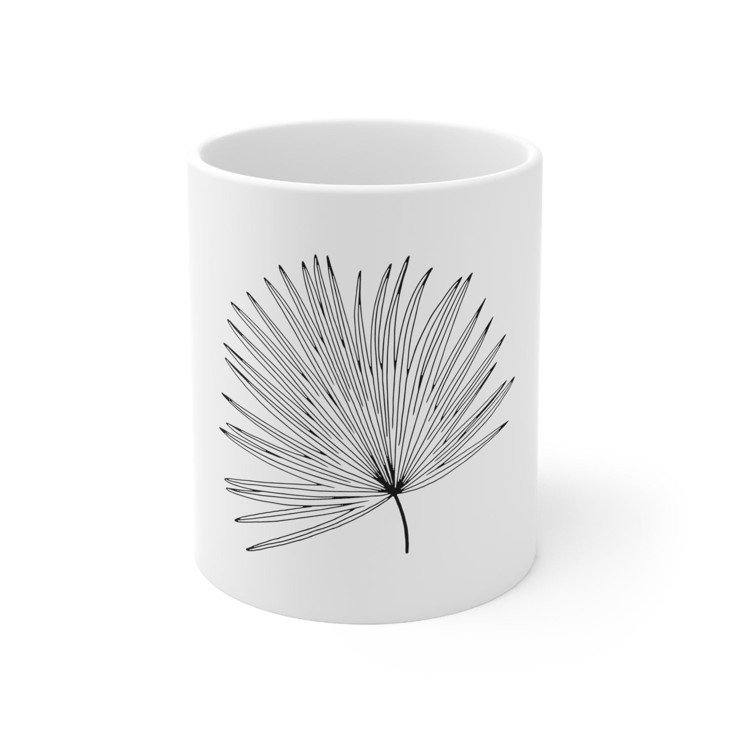 Palm Leaf Ceramic Mug