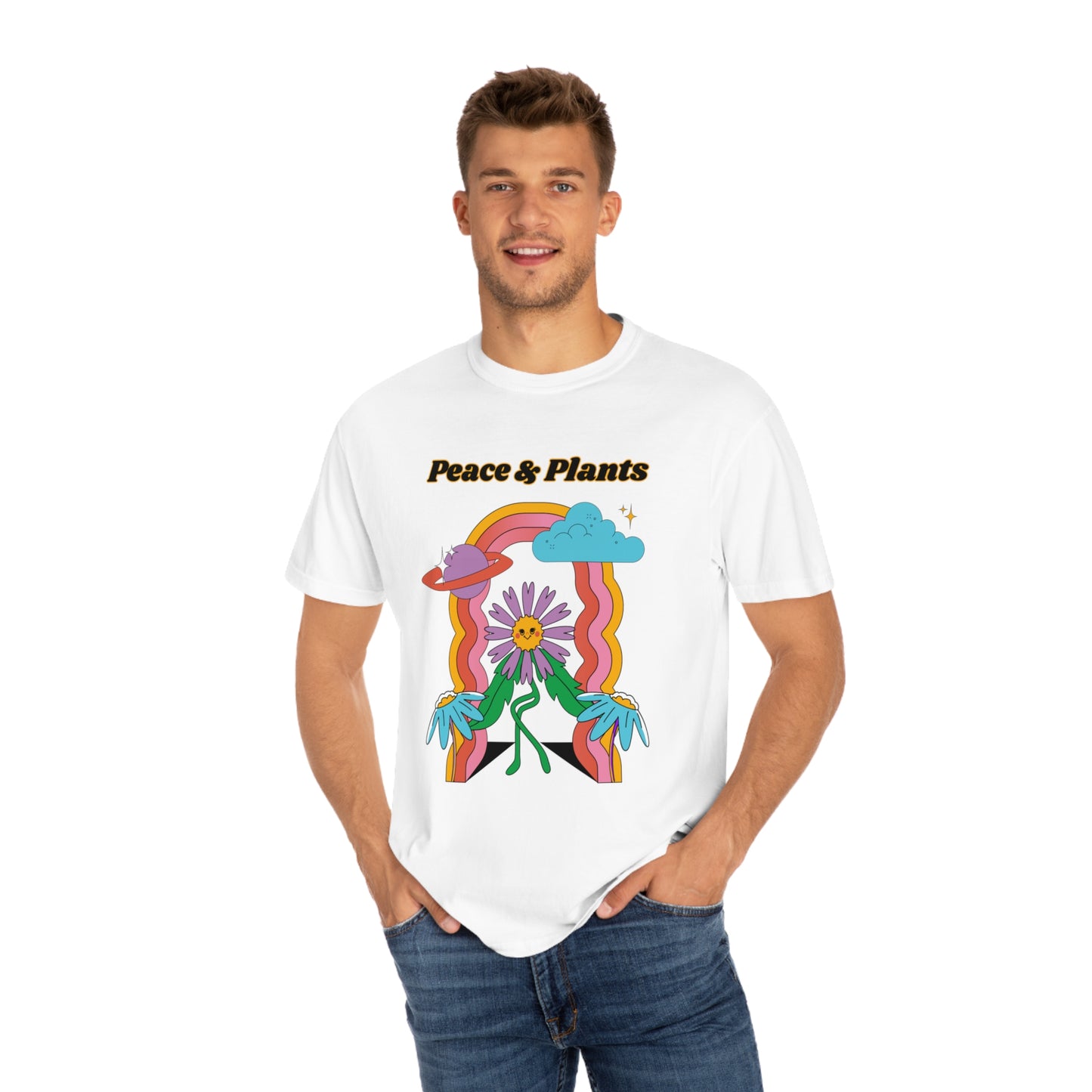 Peace & Plants Garment-Dyed T-shirt