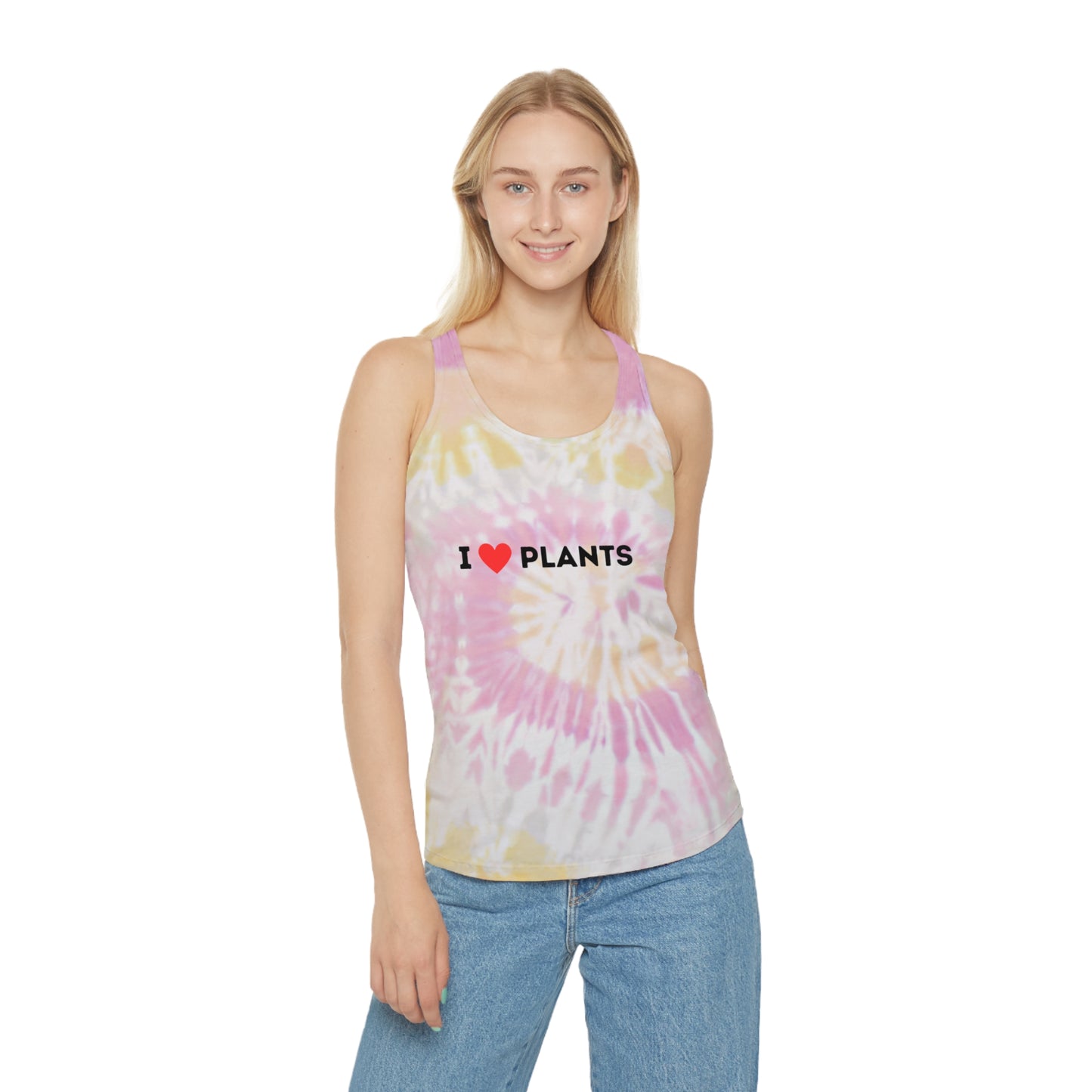 Love Plants Tie Dye Racerback Tank Top