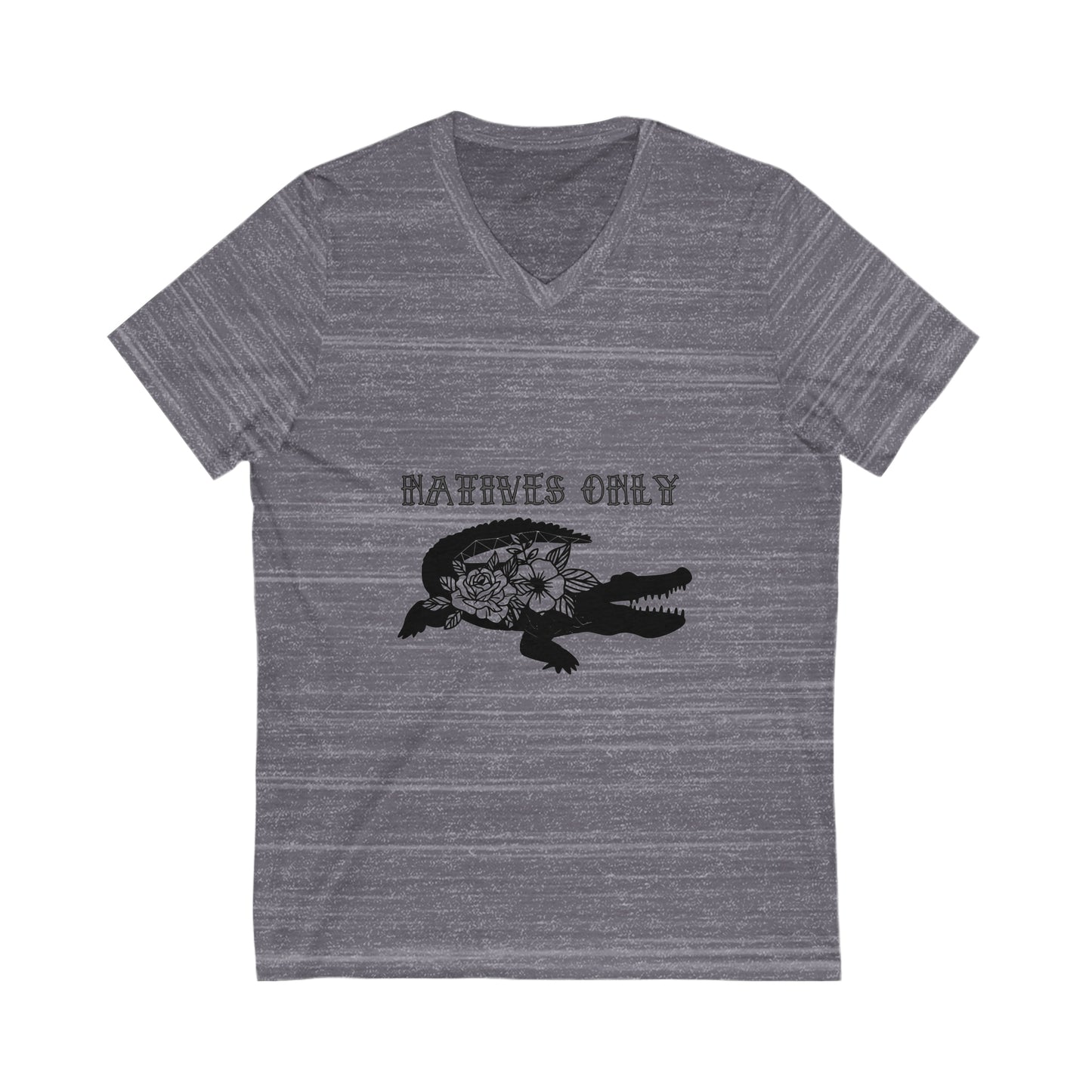 Natives Only Alligator Unisex Jersey Short Sleeve V-Neck