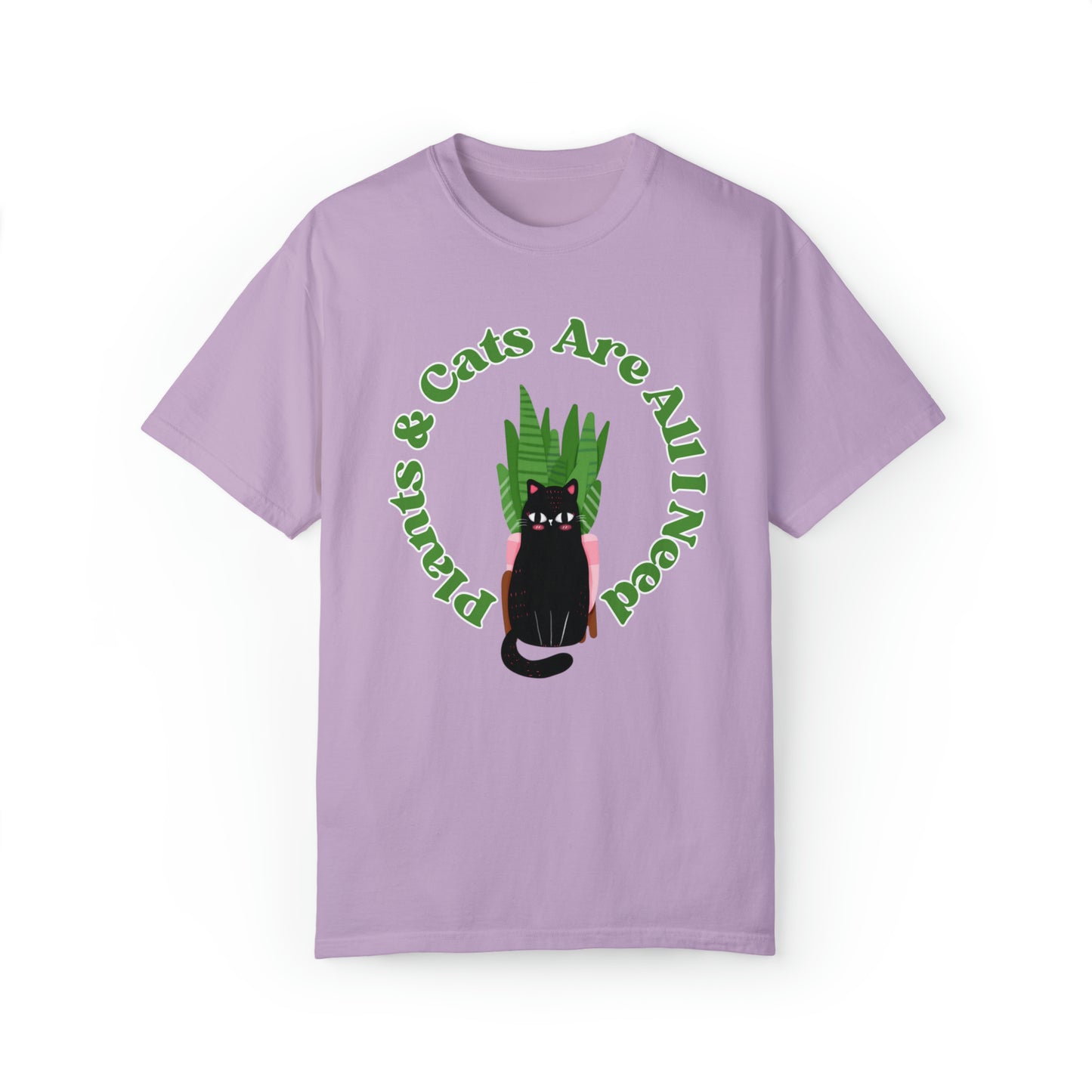 Plants & Cats Are All I Need Unisex Garment-Dyed T-shirt
