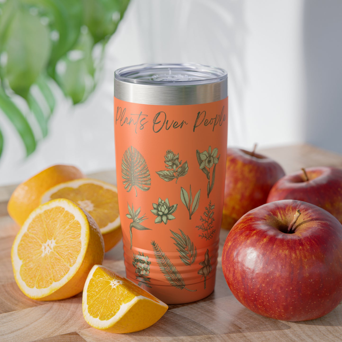 Plants Over People Ringneck Tumbler, 20oz