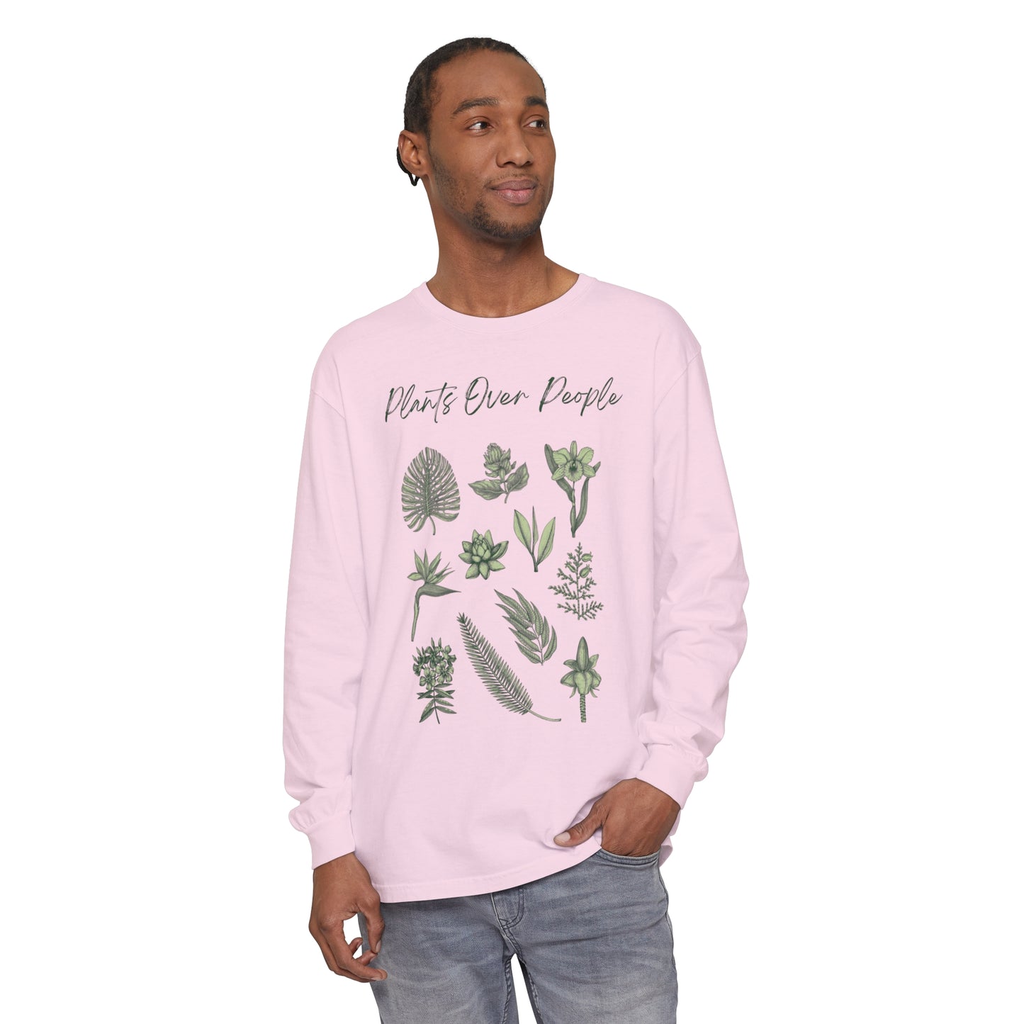 Plants Over People Unisex Garment-dyed Long Sleeve