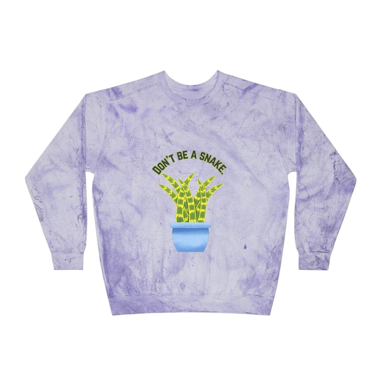 Don't Be A Snake Unisex Color Blast Crewneck