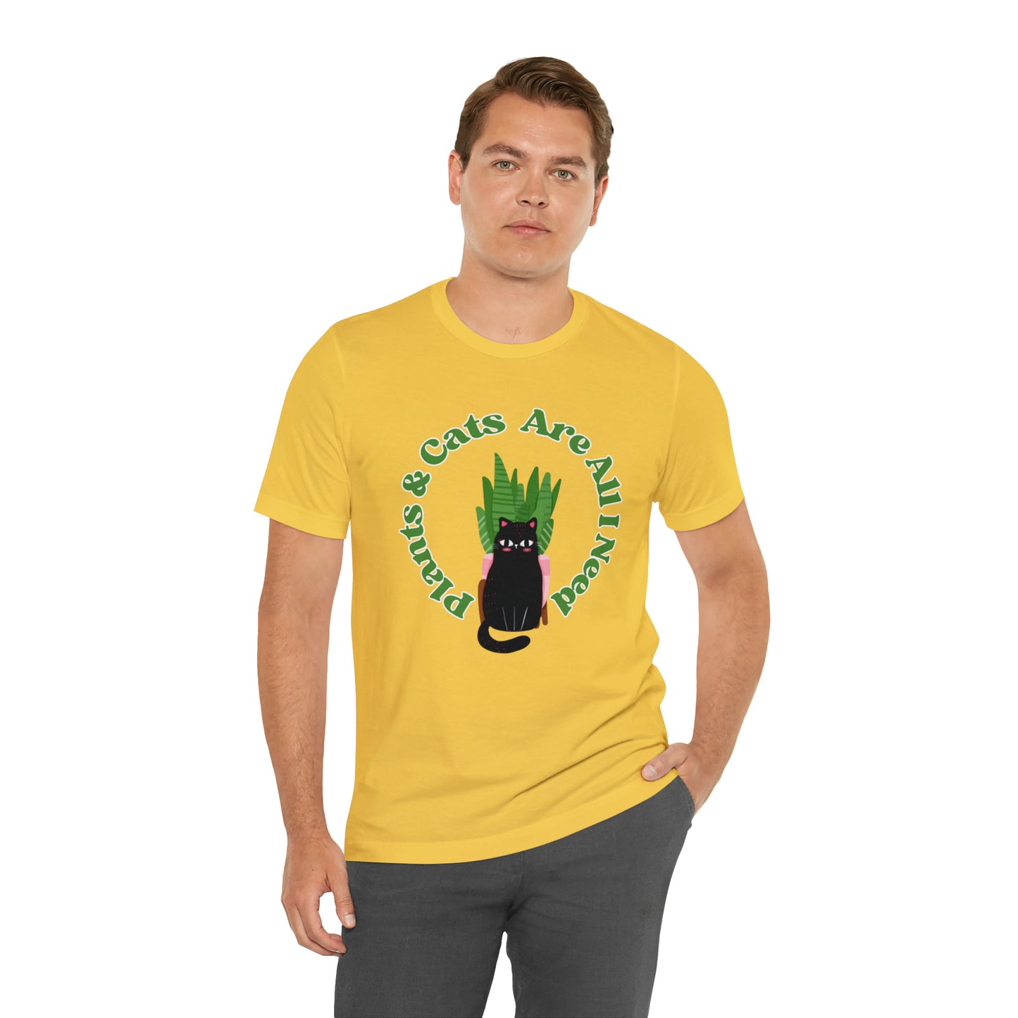 Plants & Cats Are All I Need Unisex Jersey Tee