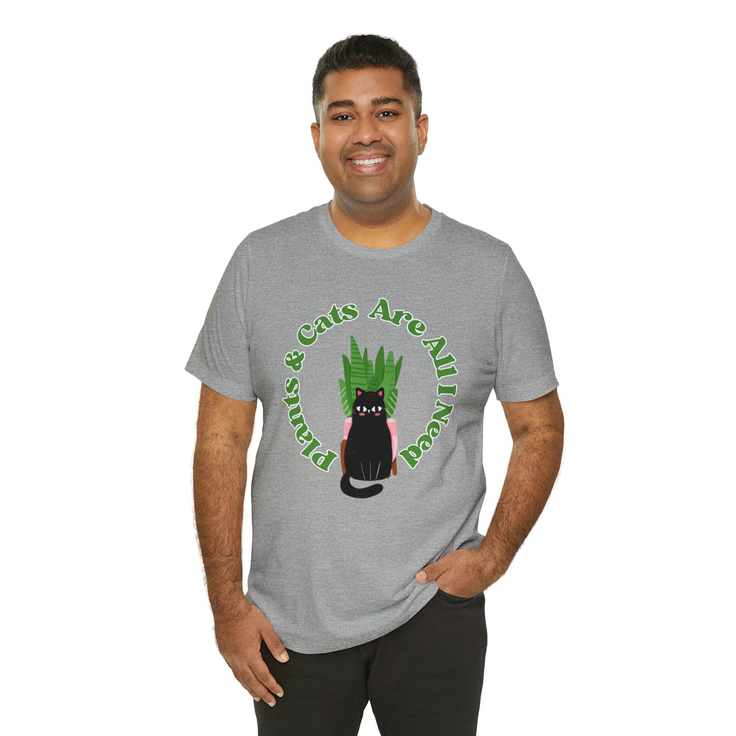 Plants & Cats Are All I Need Unisex Jersey Tee