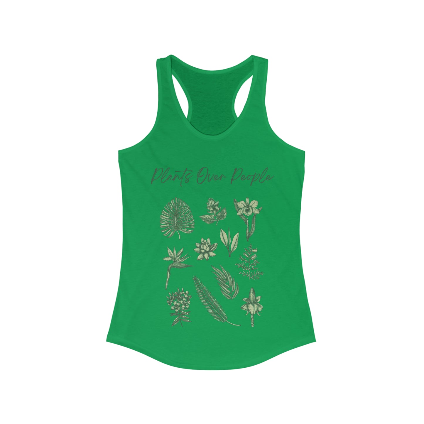 Plants Over People Women's Racerback Tank