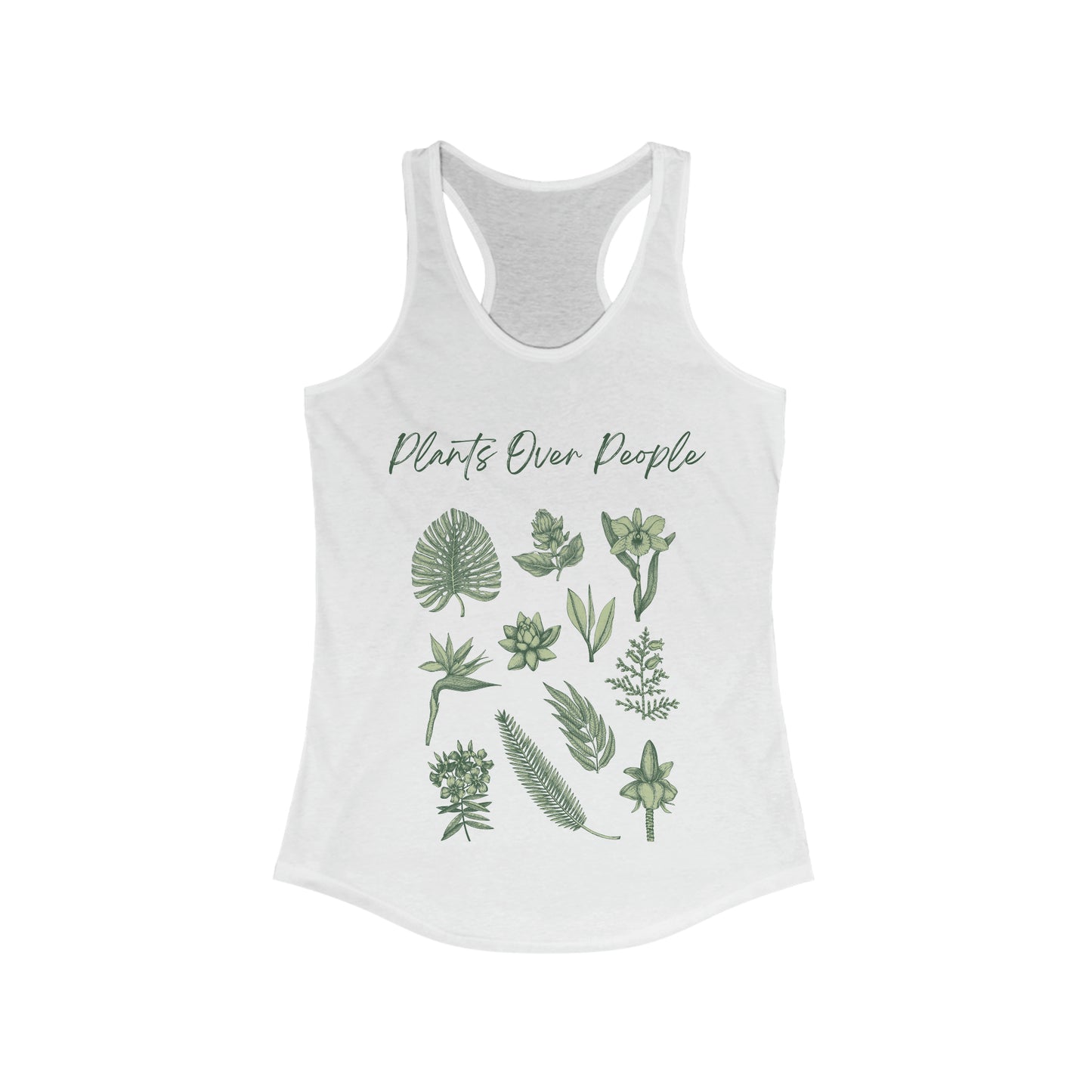 Plants Over People Women's Racerback Tank
