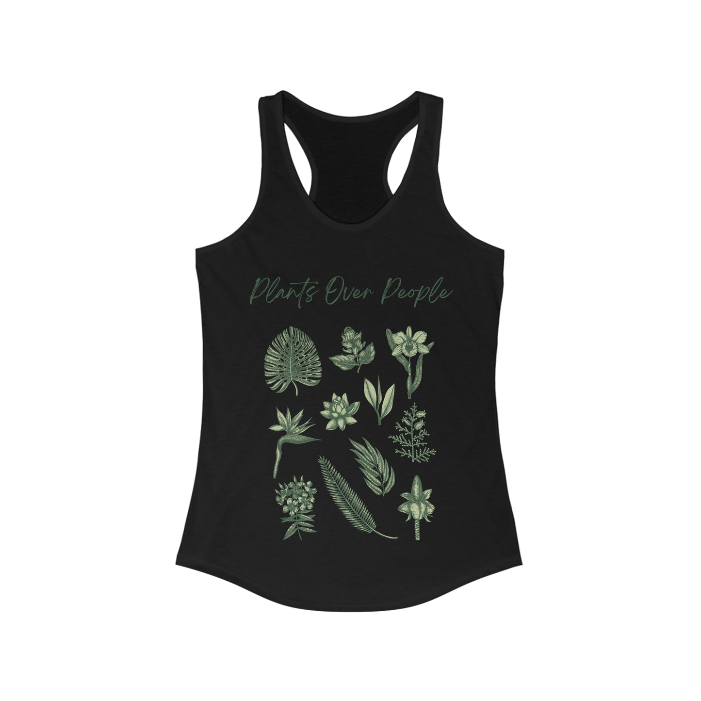 Plants Over People Women's Racerback Tank