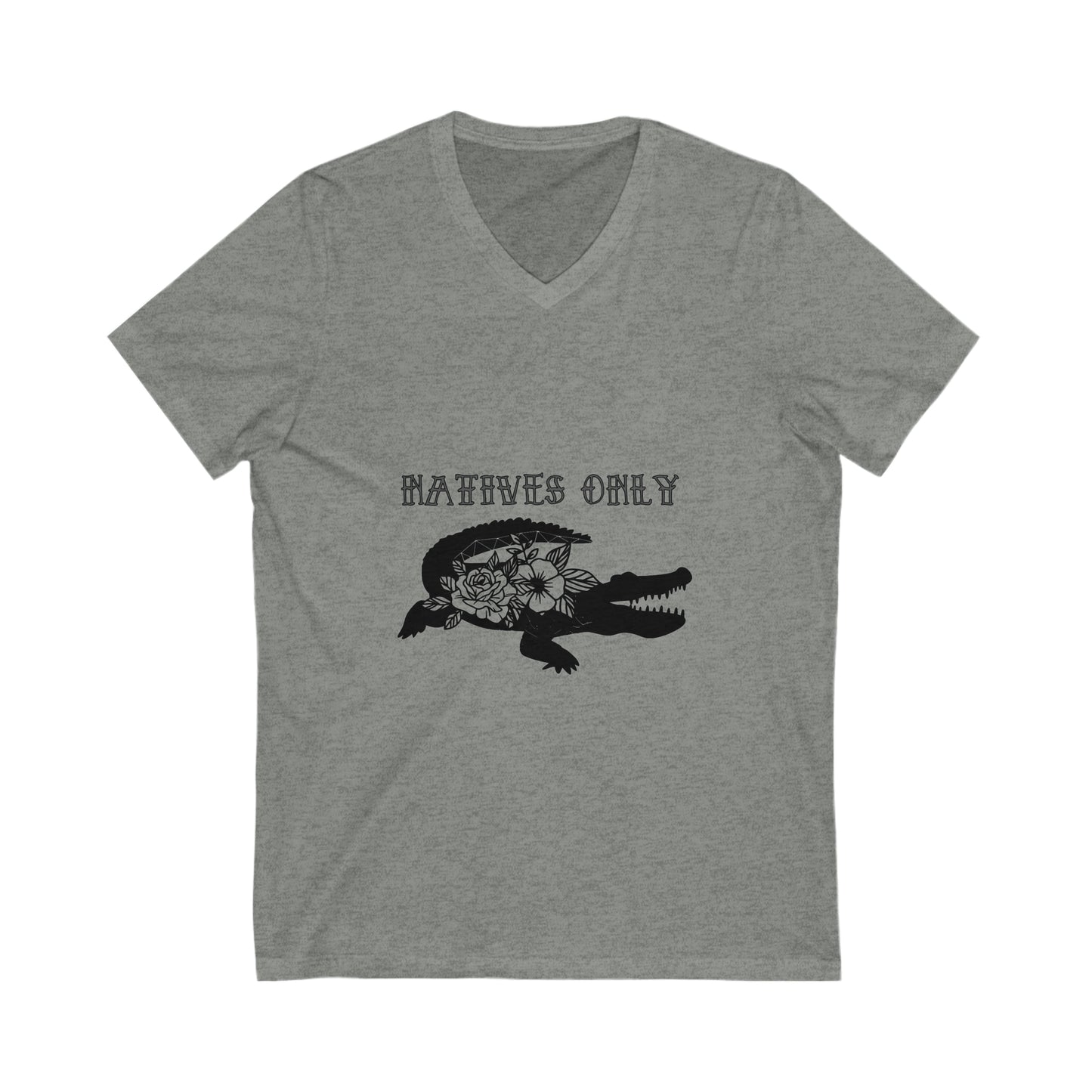 Natives Only Alligator Unisex Jersey Short Sleeve V-Neck