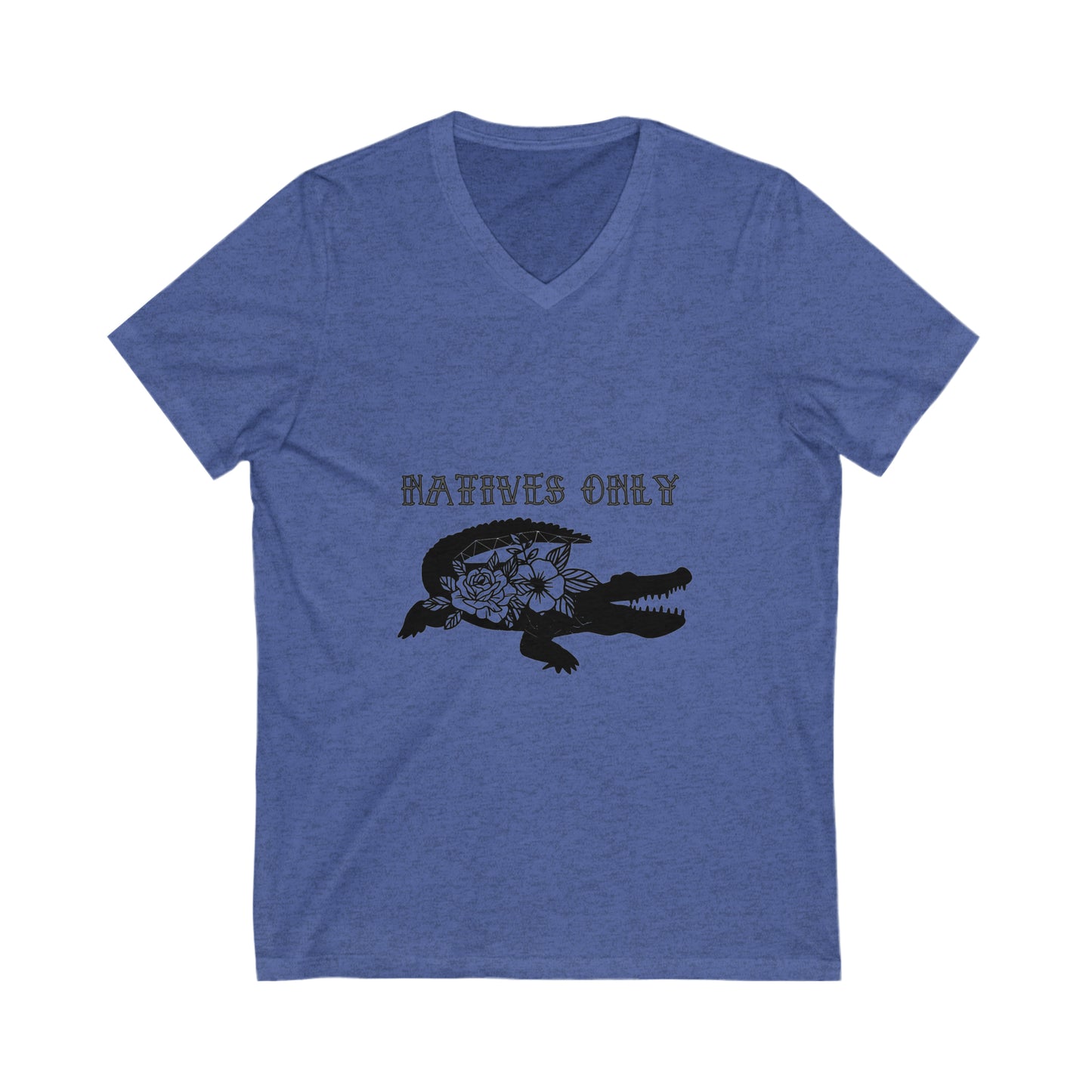 Natives Only Alligator Unisex Jersey Short Sleeve V-Neck