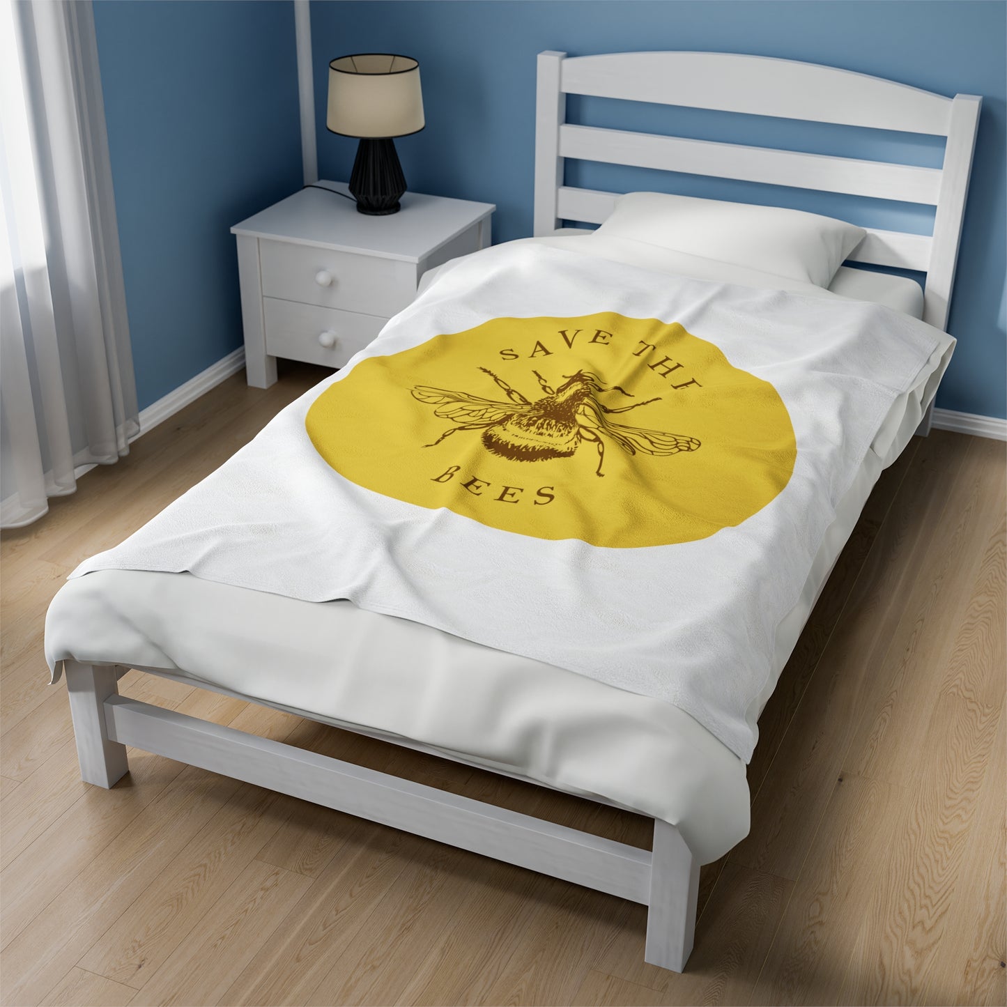 Save The Bees Velveteen Plush Blanket