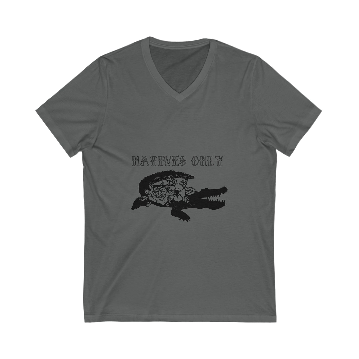 Natives Only Alligator Unisex Jersey Short Sleeve V-Neck