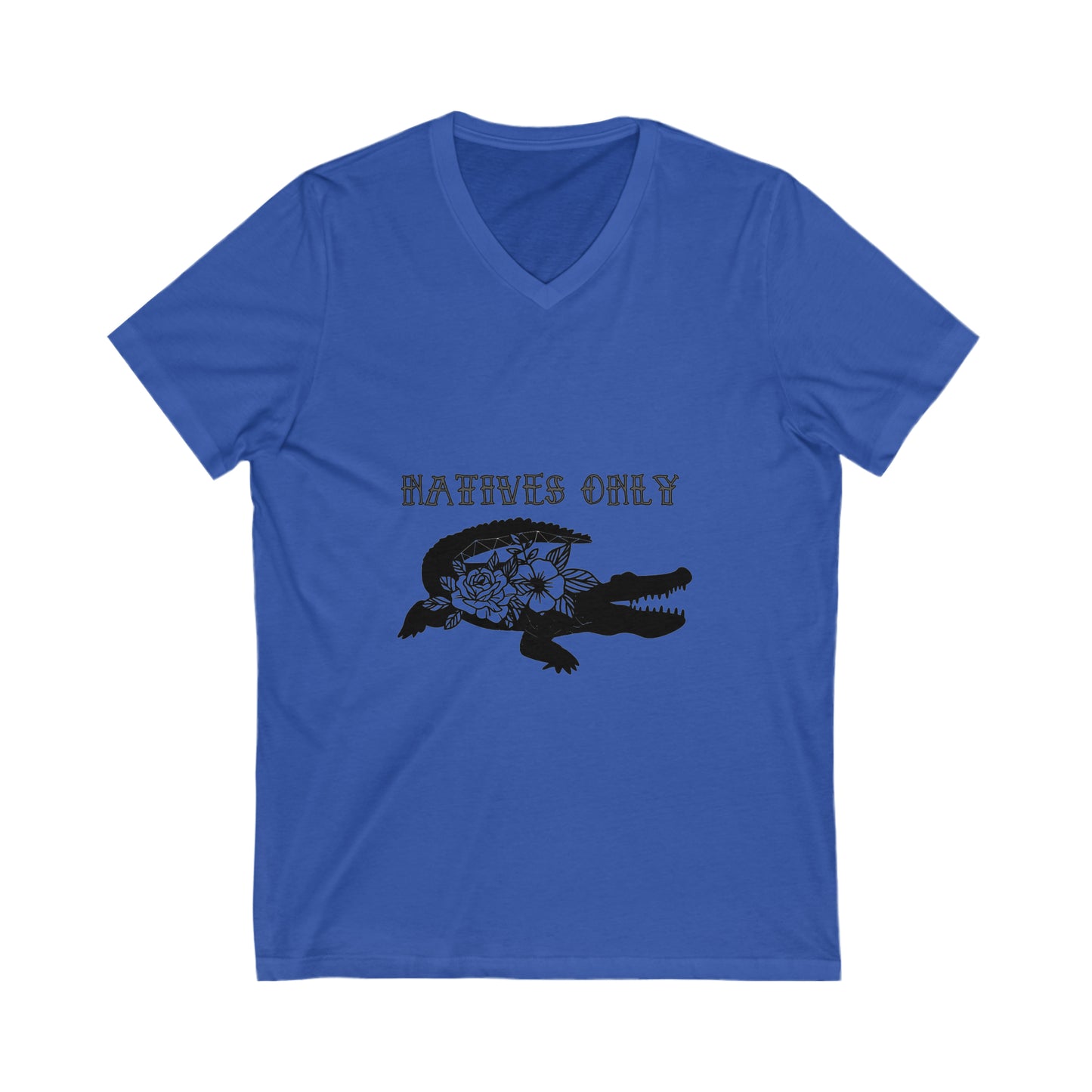 Natives Only Alligator Unisex Jersey Short Sleeve V-Neck