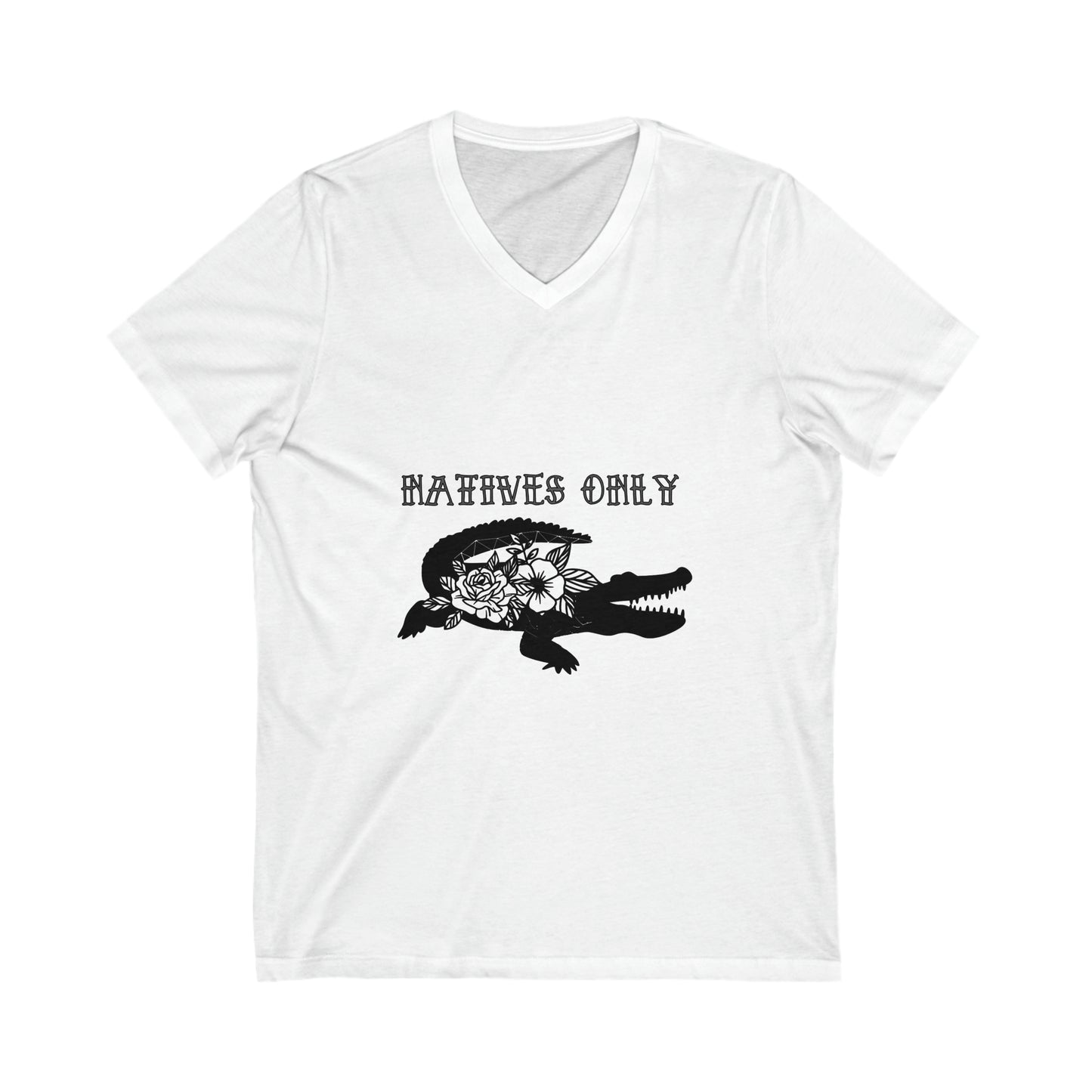 Natives Only Alligator Unisex Jersey Short Sleeve V-Neck