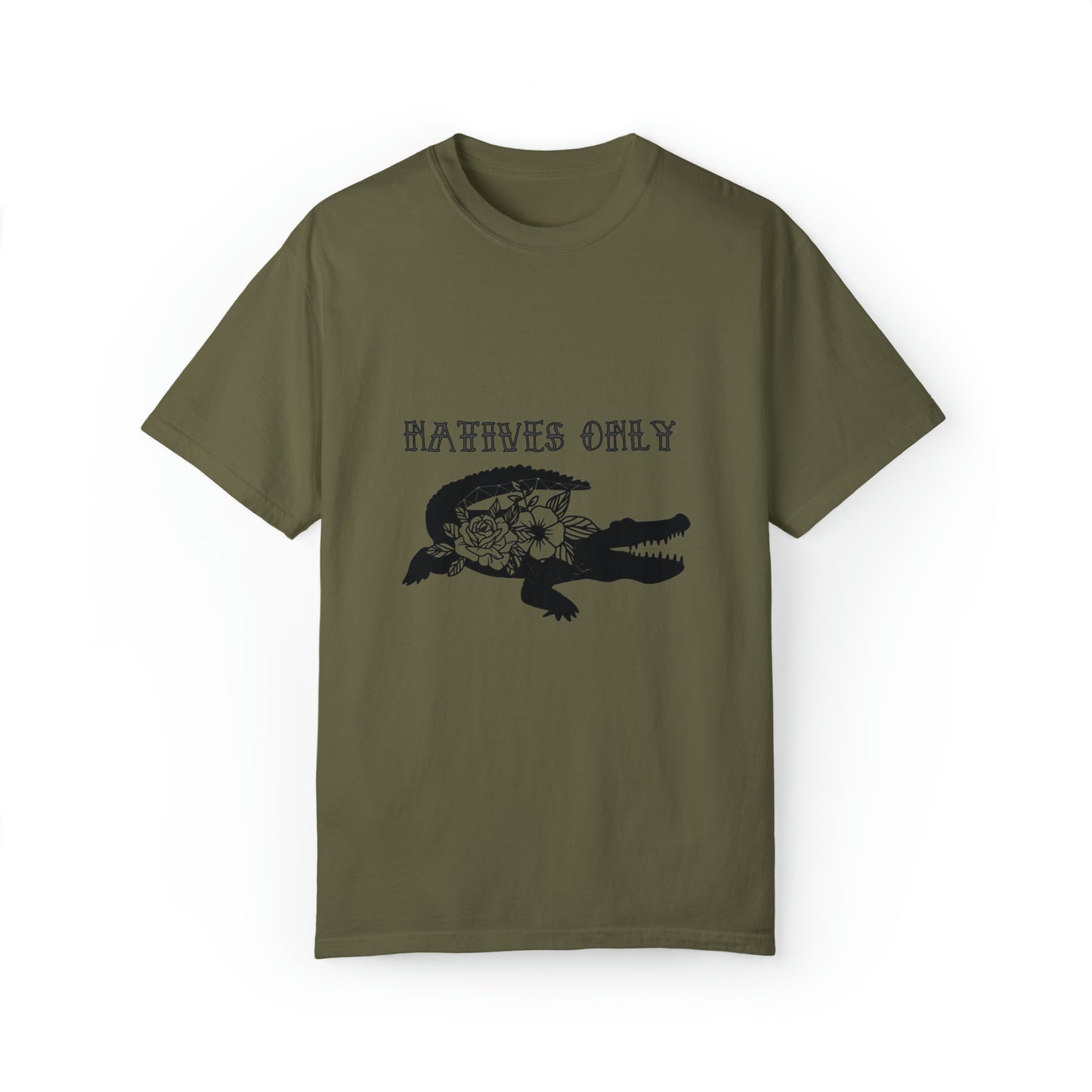 Natives Only Alligator Unisex Garment-Dyed T-shirt
