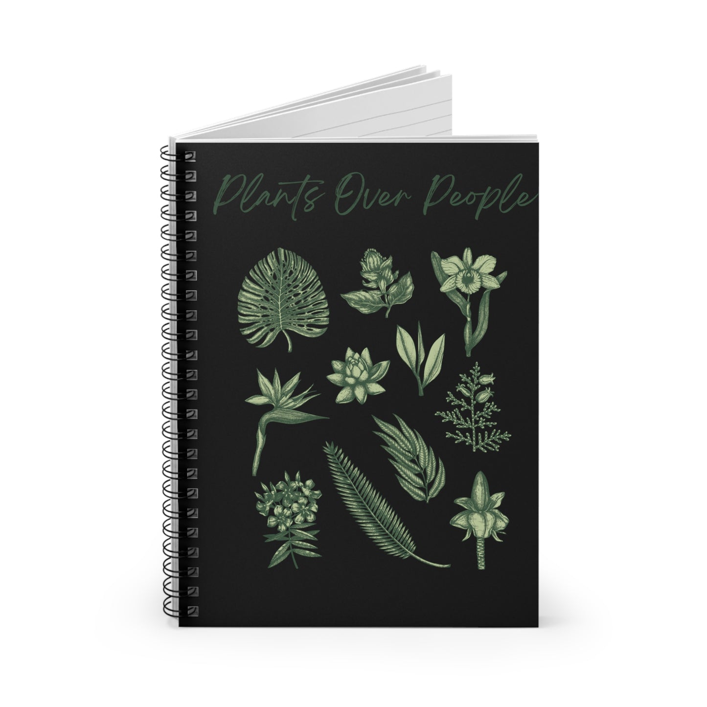 Plants Over People Spiral Notebook - Ruled Line
