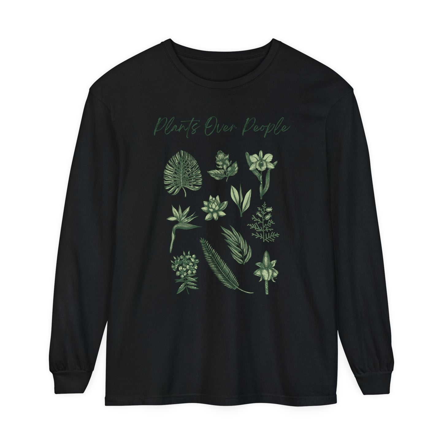 Plants Over People Unisex Garment-dyed Long Sleeve
