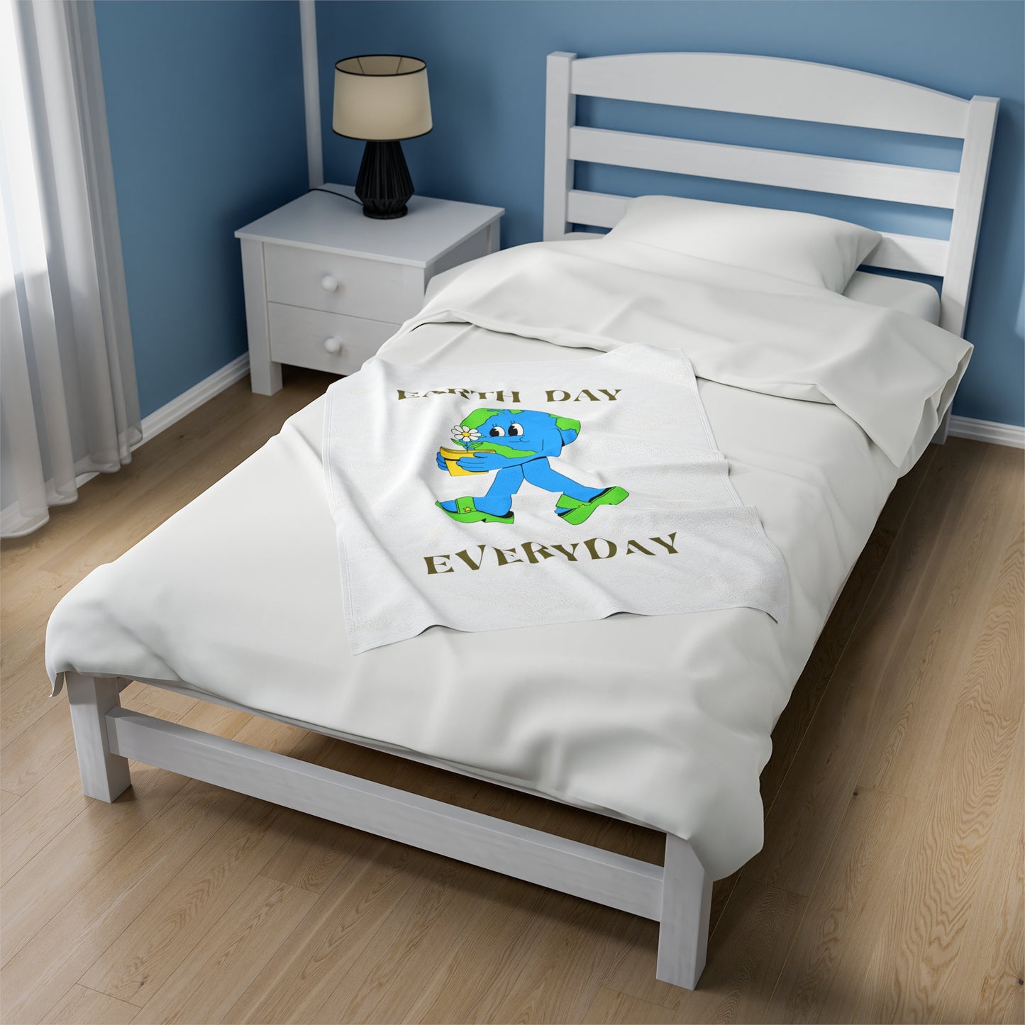 Earth Day Everyday Velveteen Plush Blanket