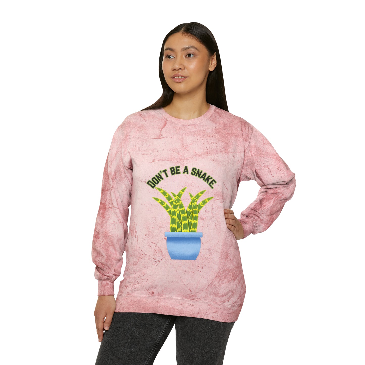 Don't Be A Snake Unisex Color Blast Crewneck