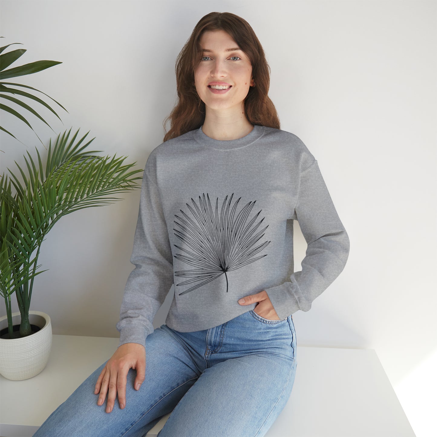 Palm Leaf Unisex Crewneck Sweatshirt
