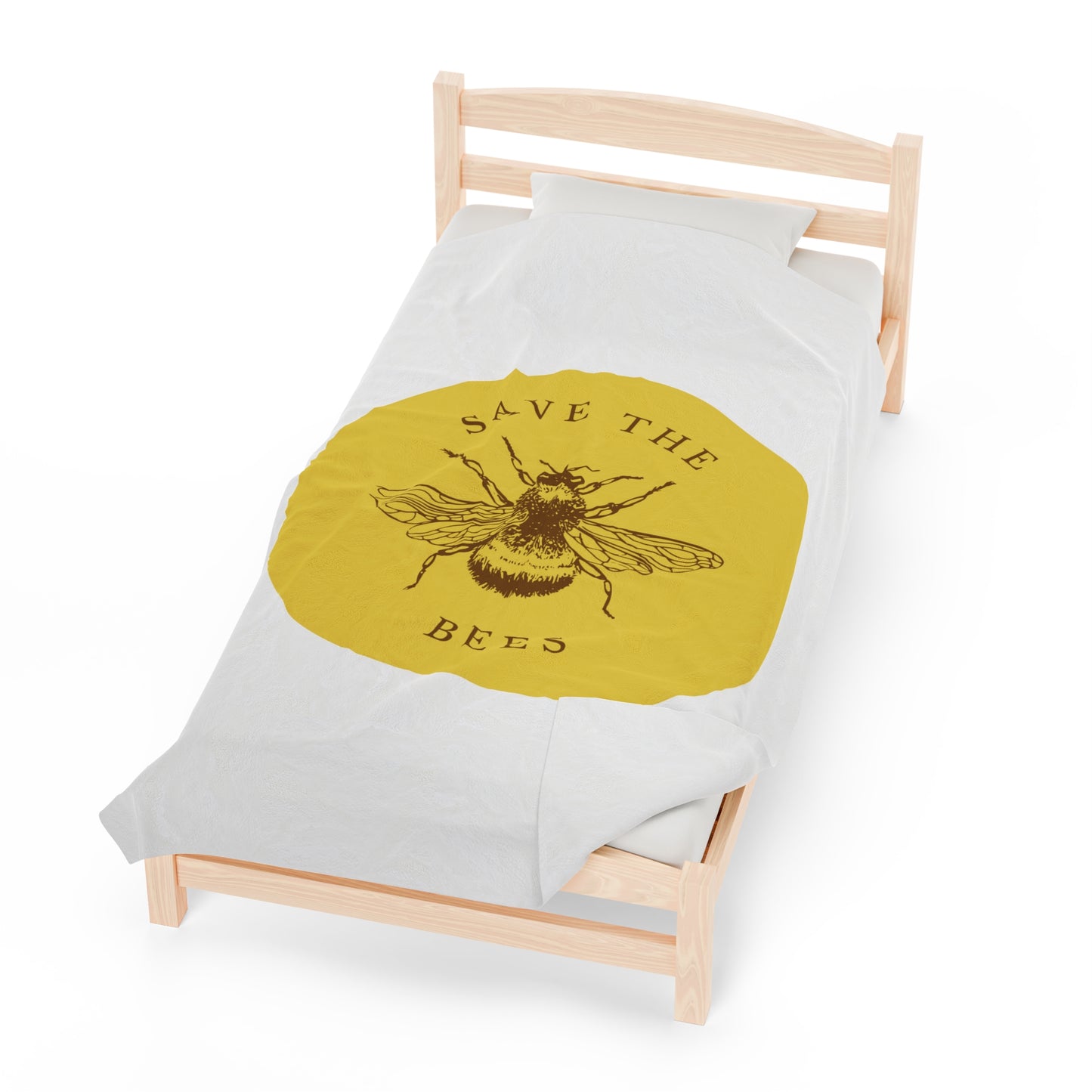 Save The Bees Velveteen Plush Blanket