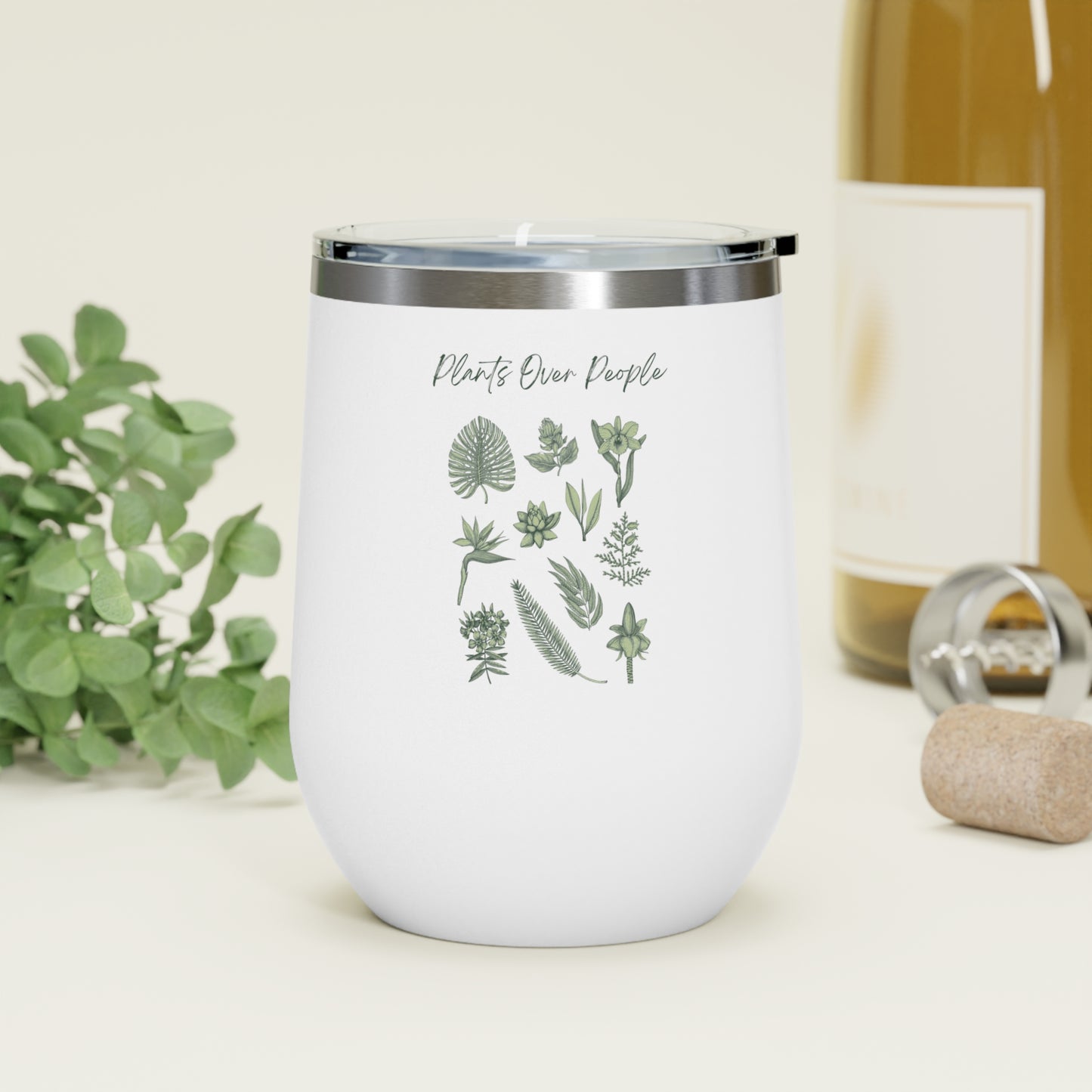Plants Over People Insulated Wine Tumbler