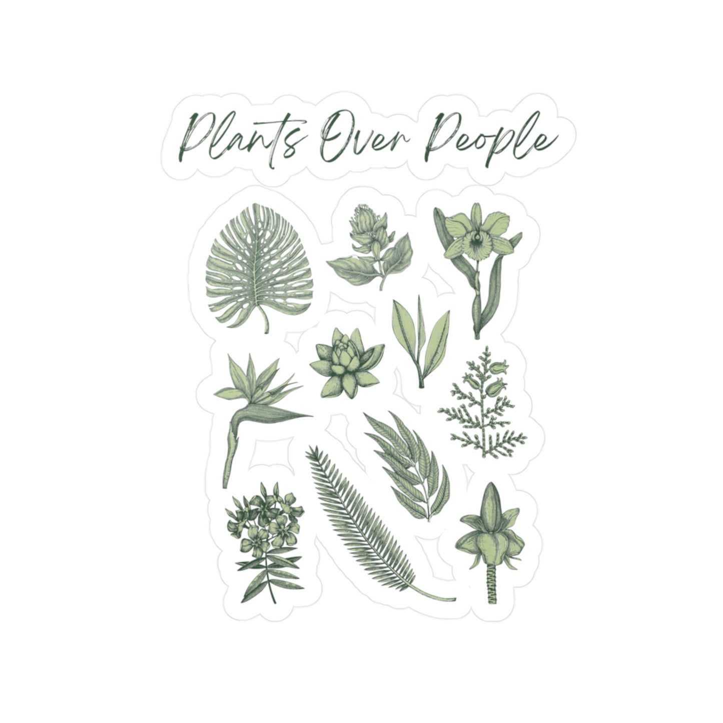 Plants Over People Vinyl Decals