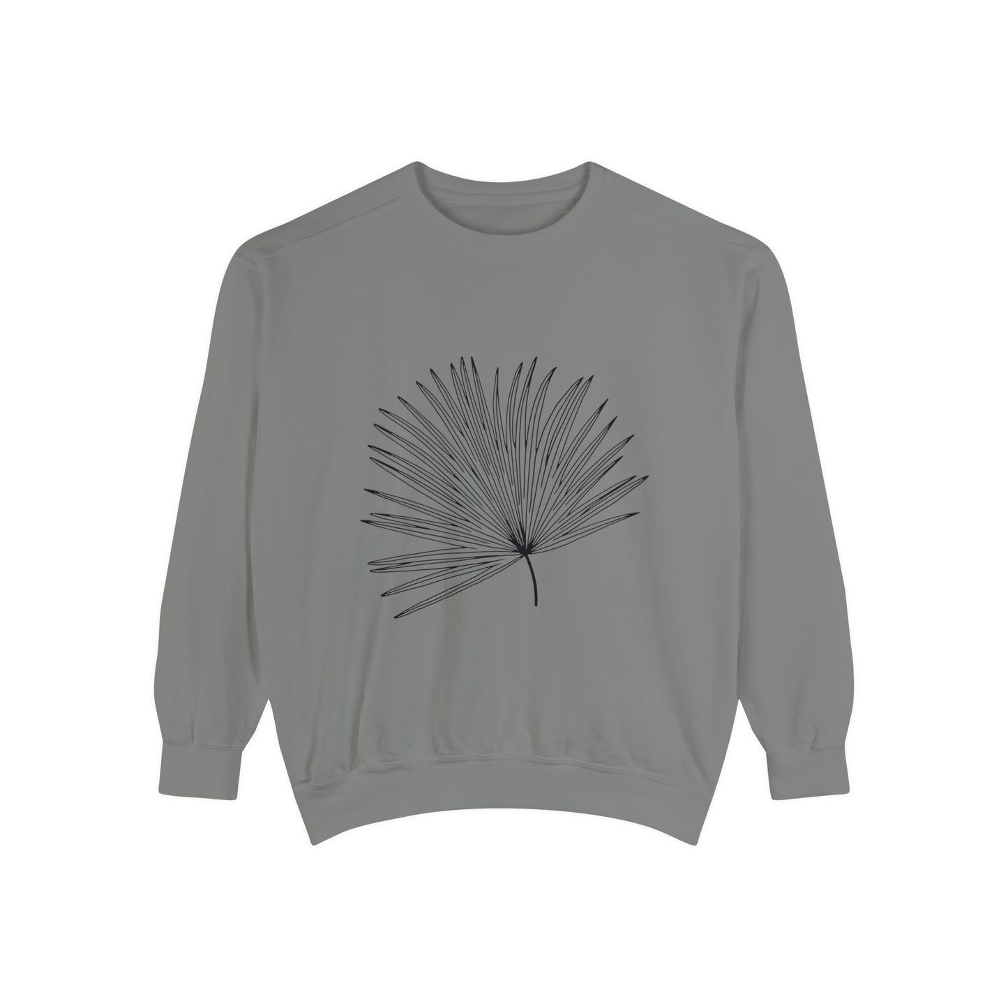 Palm Leaf Unisex Garment-Dyed Crewneck