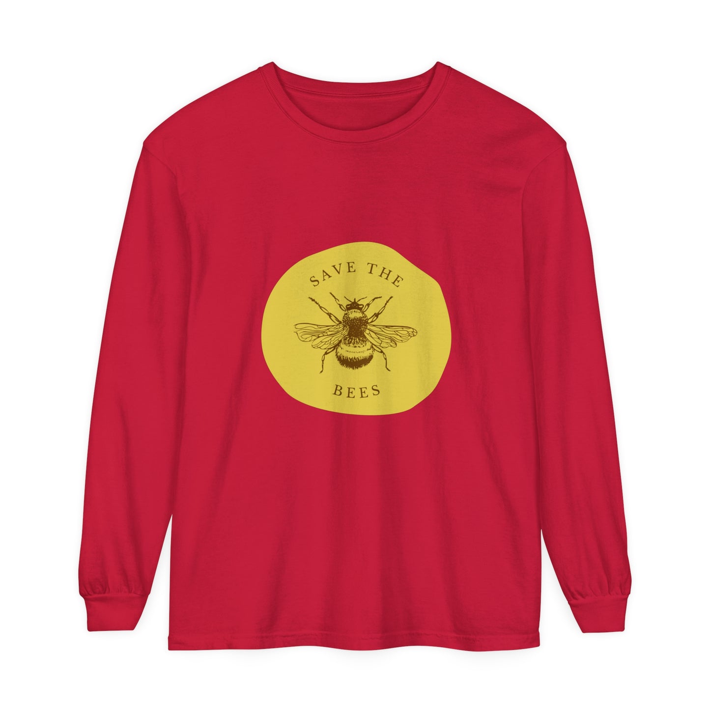 Save The Bees Unisex Garment-dyed Long Sleeve