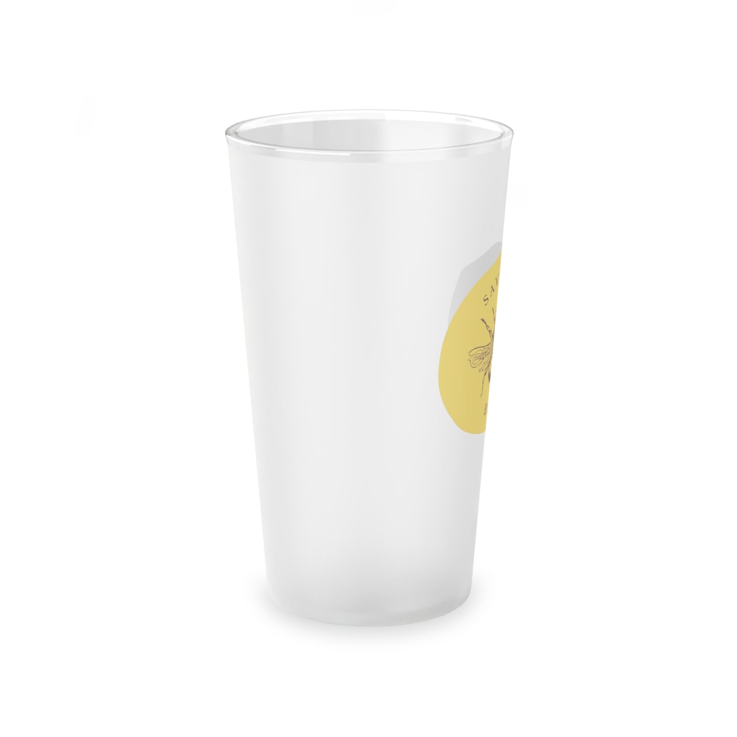 Save The Bees Frosted Pint Glass