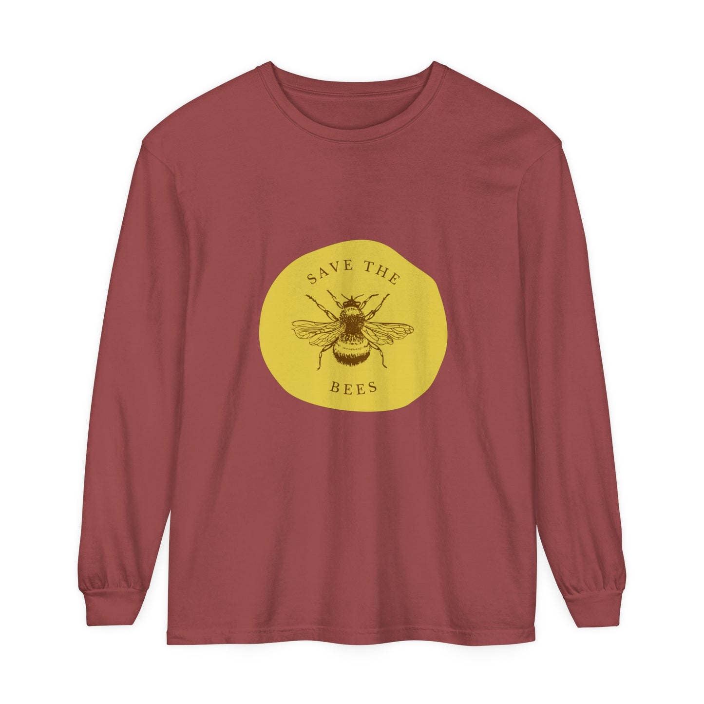 Save The Bees Unisex Garment-dyed Long Sleeve