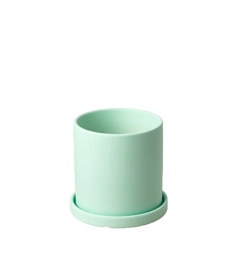 Matte Finish Cylinder Pot- 5.5in