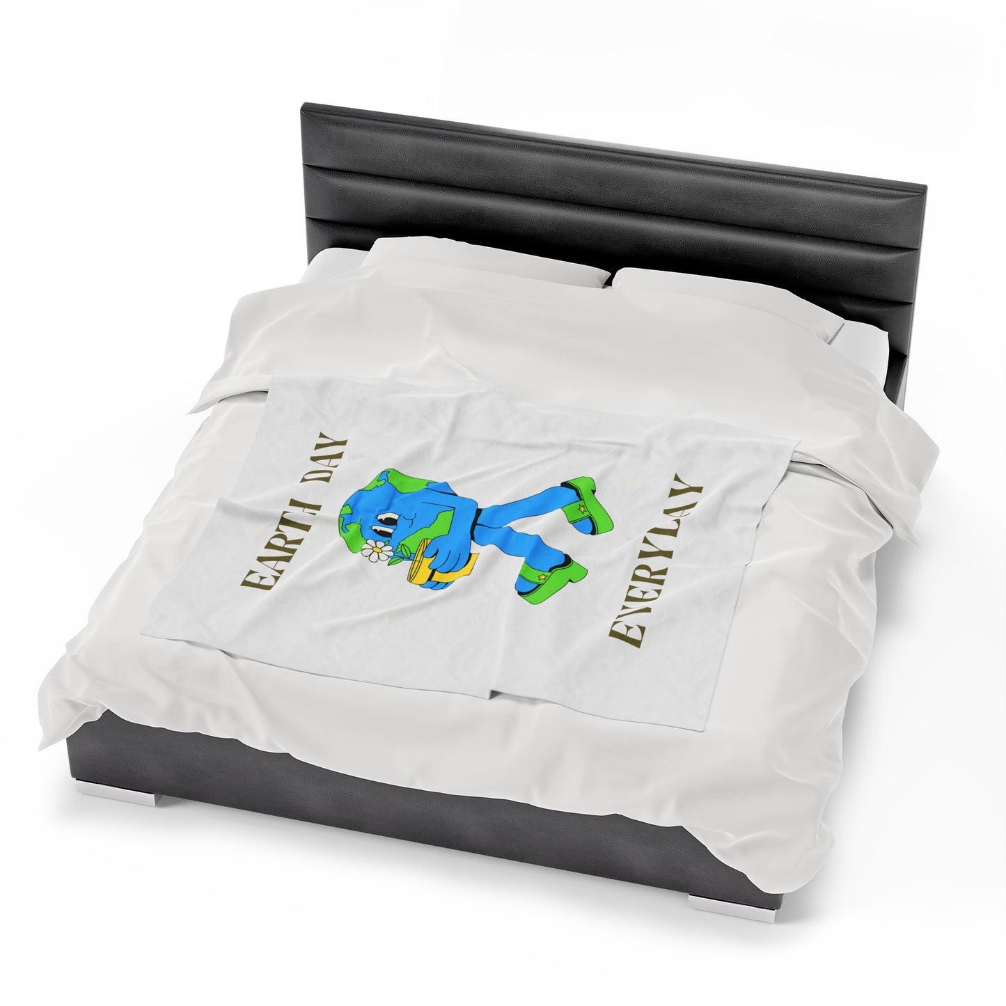 Earth Day Everyday Velveteen Plush Blanket