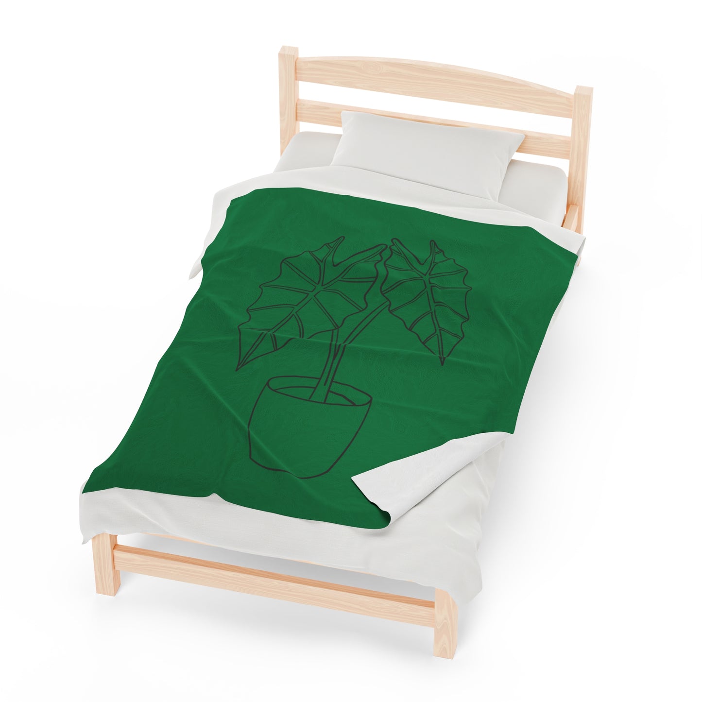 Alocasia Velveteen Plush Blanket