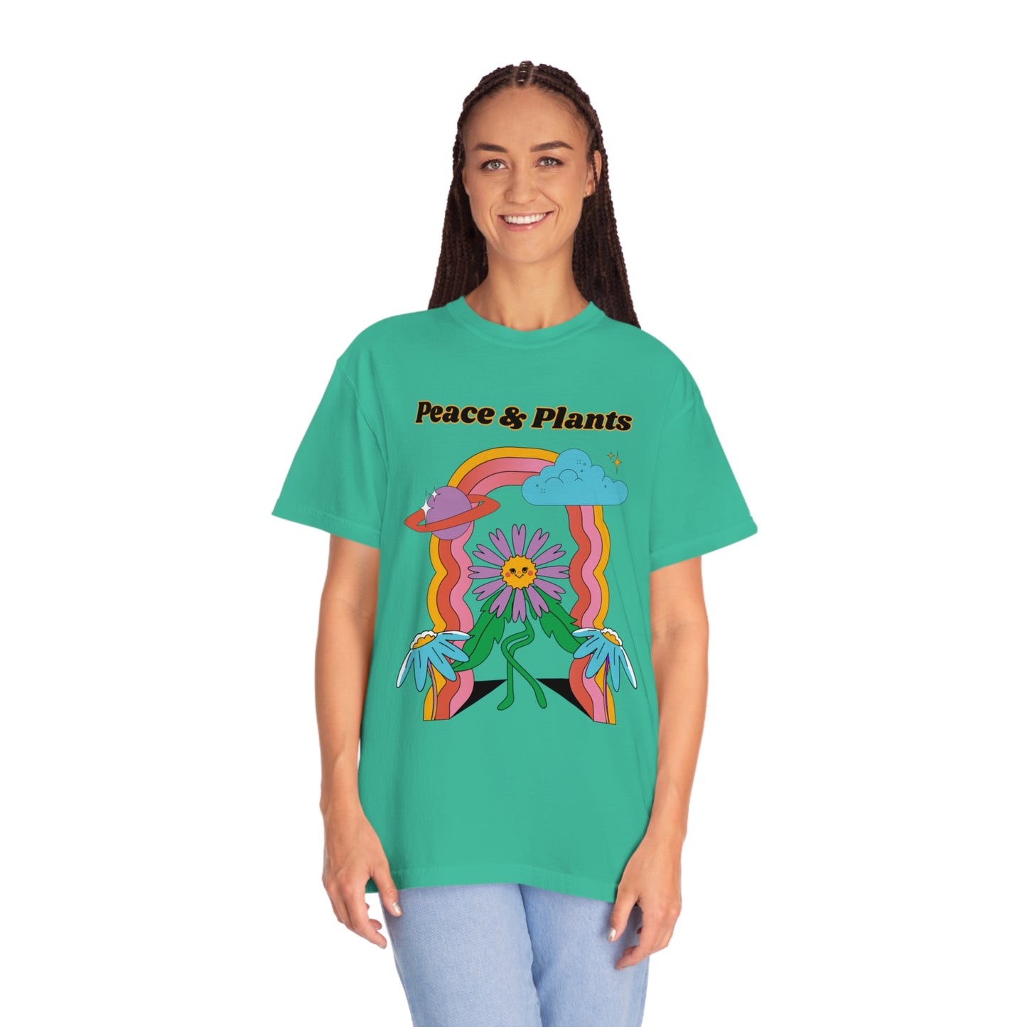 Peace & Plants Garment-Dyed T-shirt