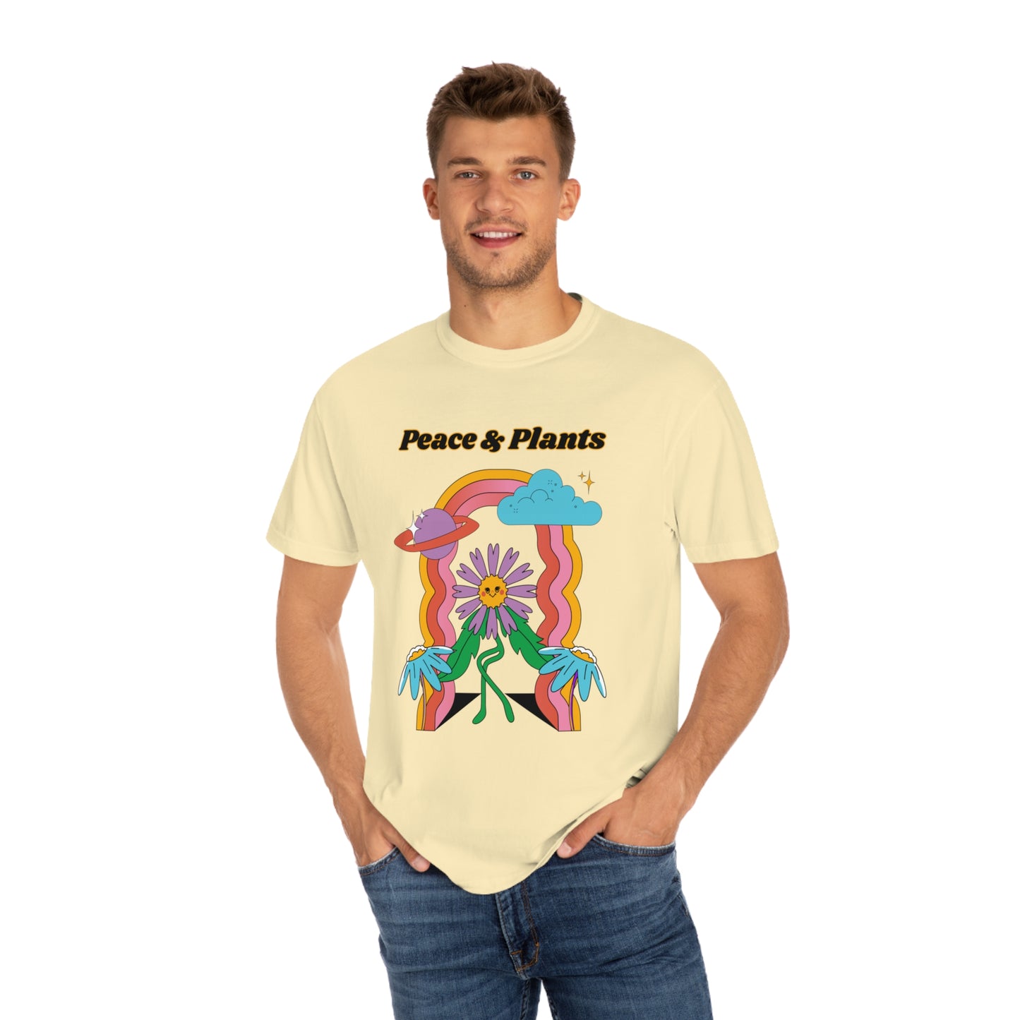 Peace & Plants Garment-Dyed T-shirt