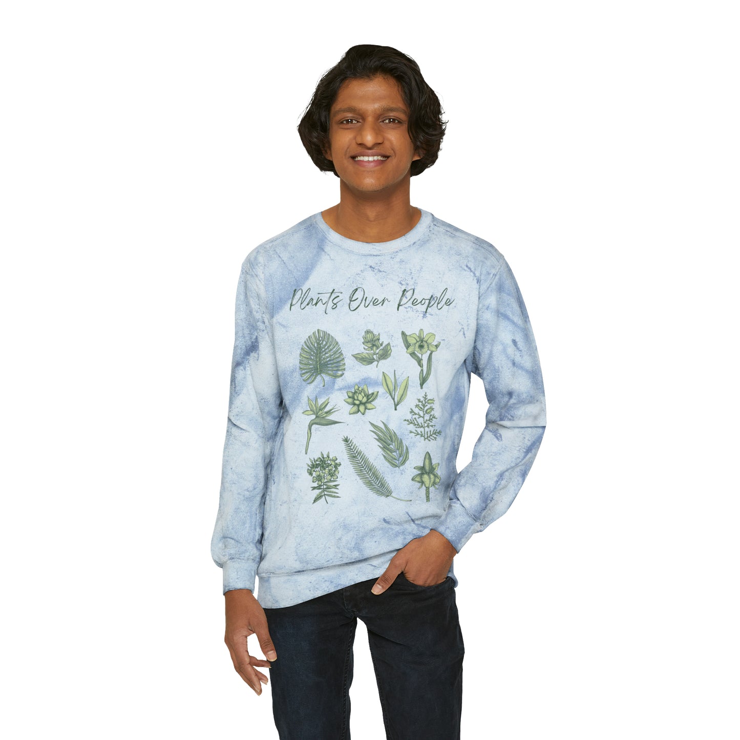 Plants Over People Unisex Color Blast Crewneck
