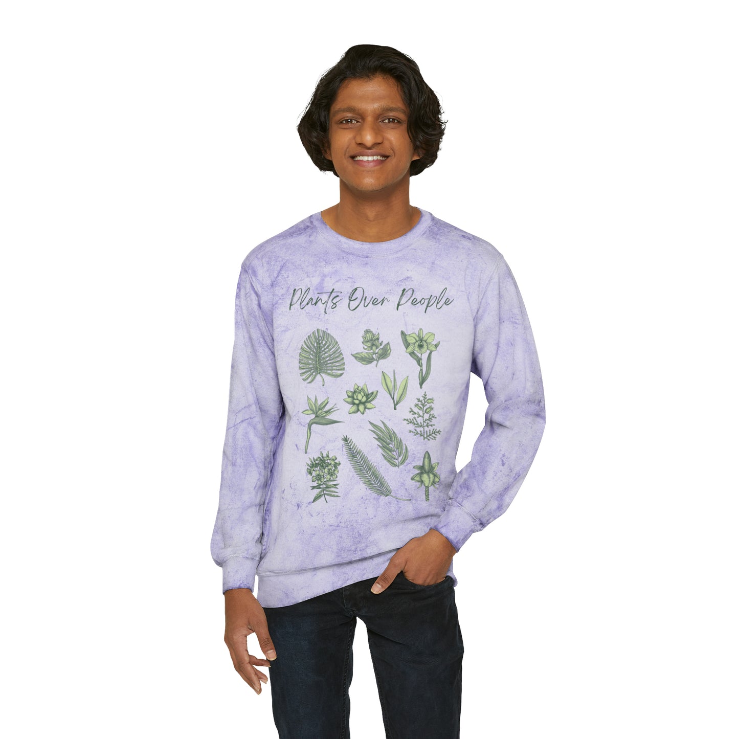 Plants Over People Unisex Color Blast Crewneck